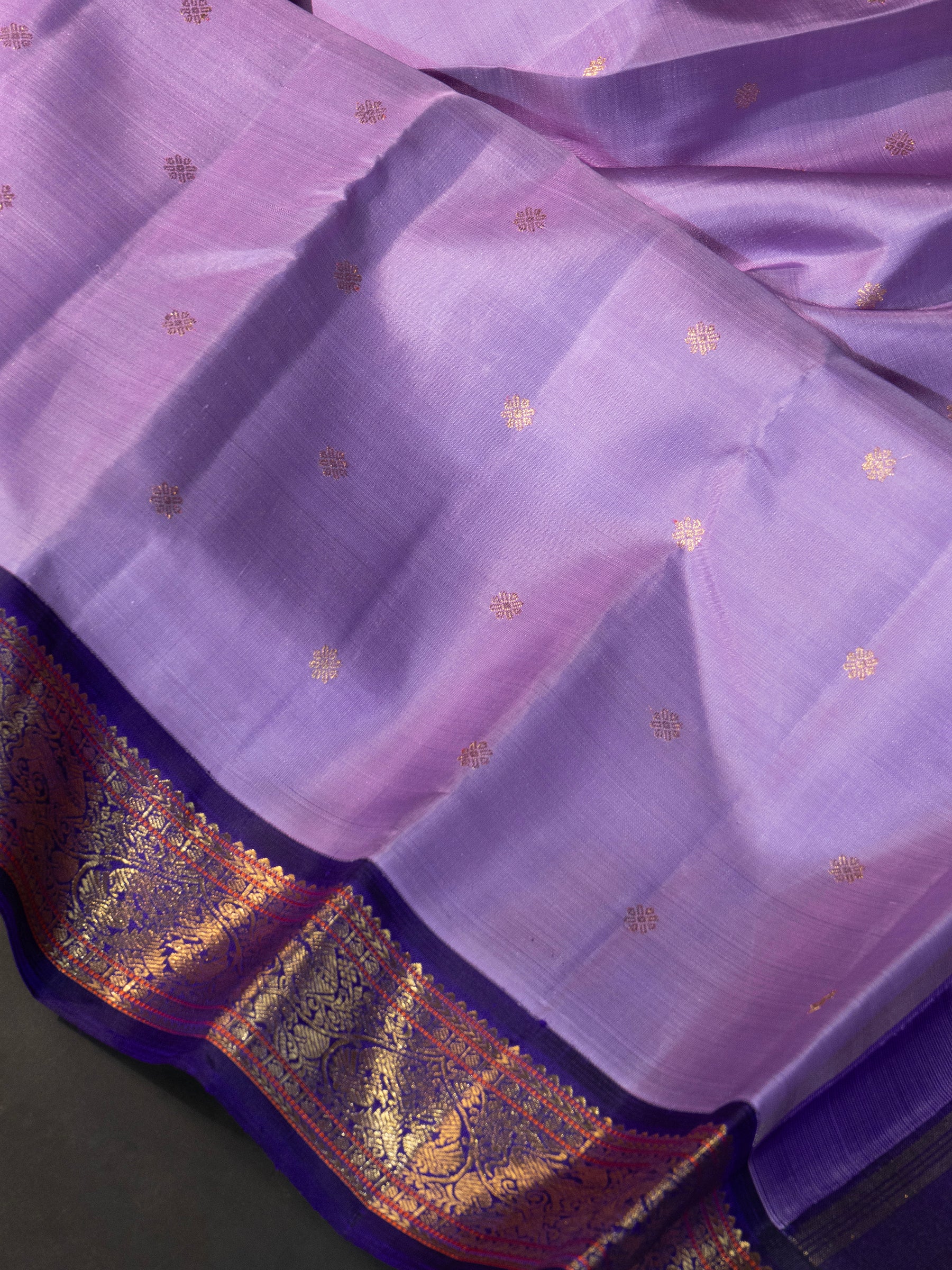 Lavender Kai Korvai. /Kanjipuram Silk Saree CLSA8458