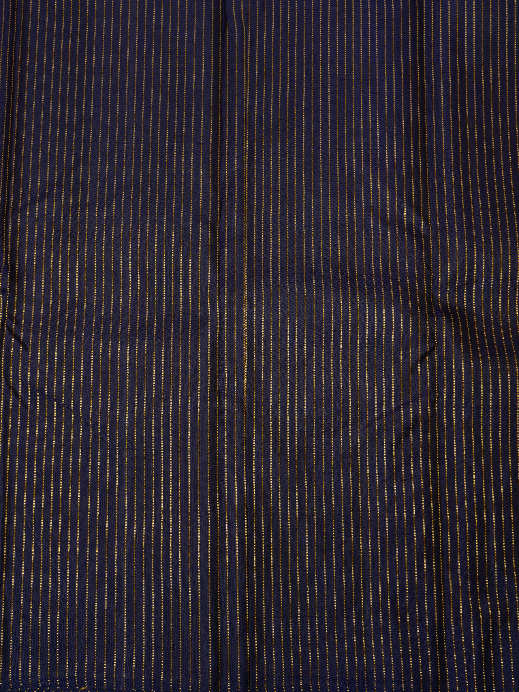 Dark blue zari stripes / blouse fabric