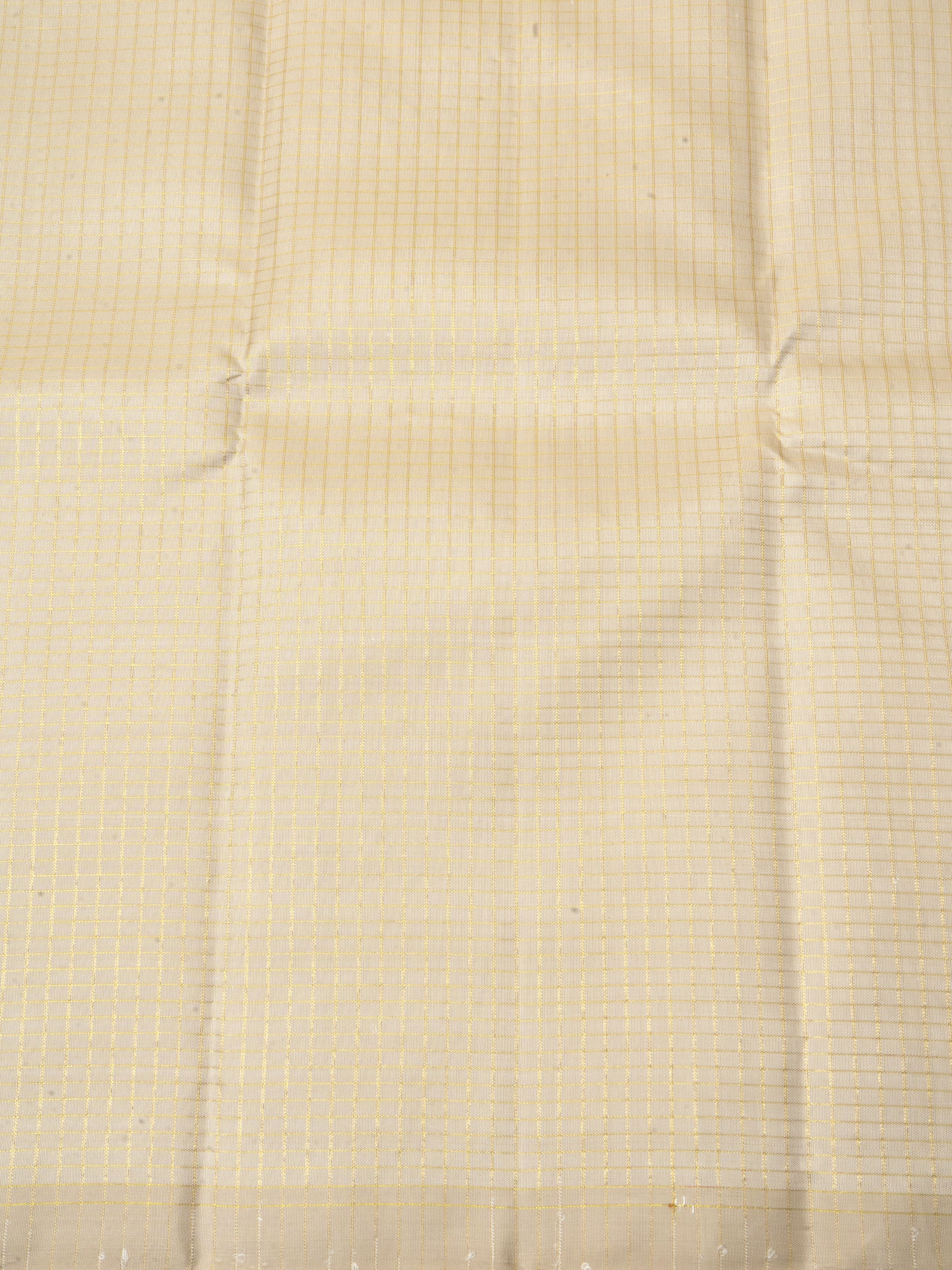 Offwhite zari checks / Blouse fabric