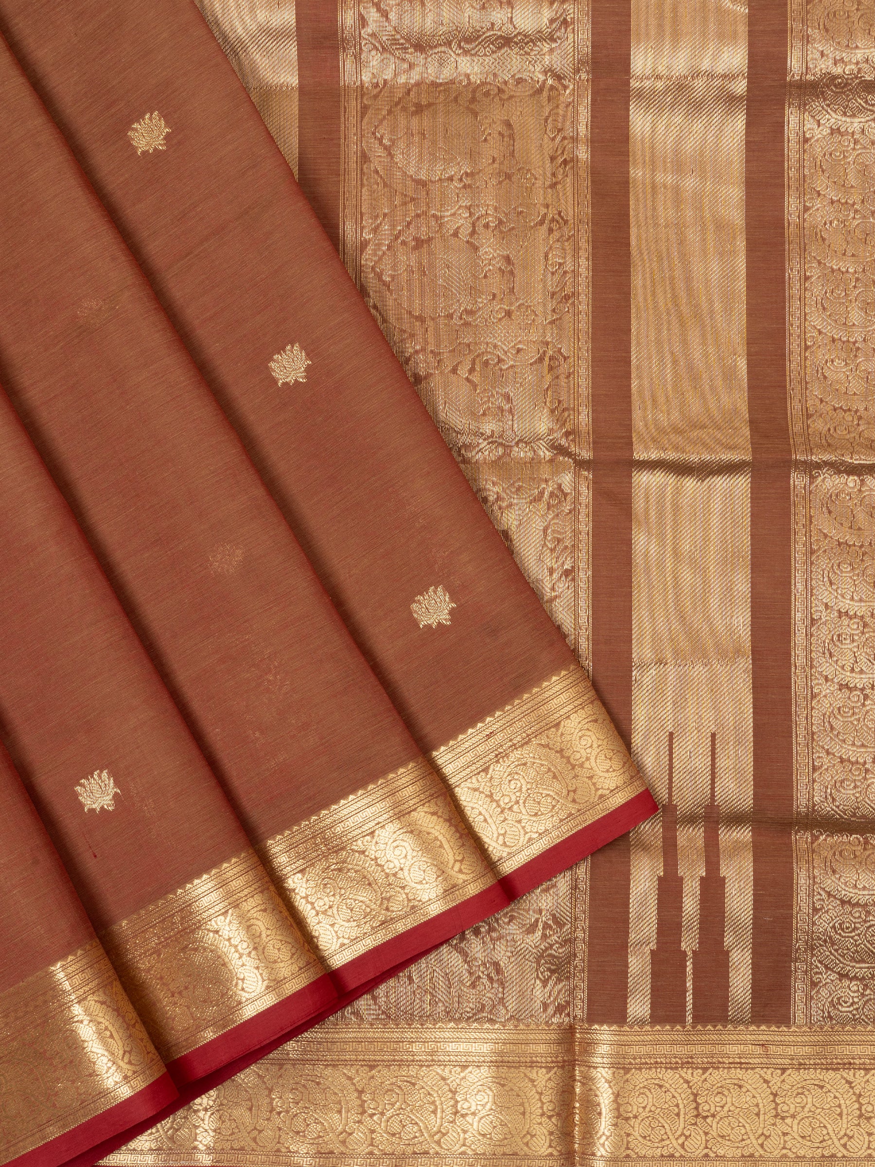 Mustard shot red / Silk Cotton