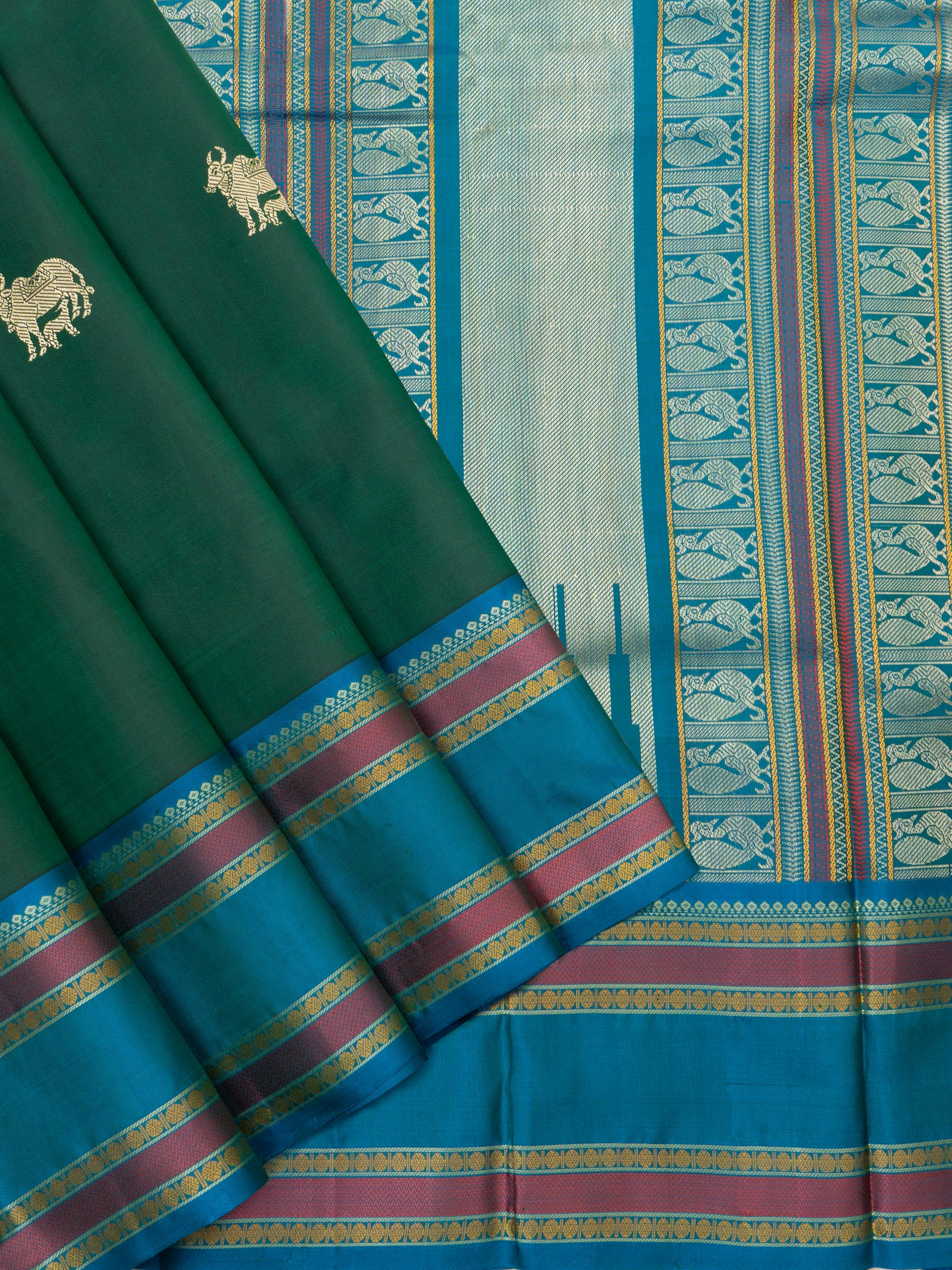 Green komatha butta/special edition kanjipuram silk CLSA2747
