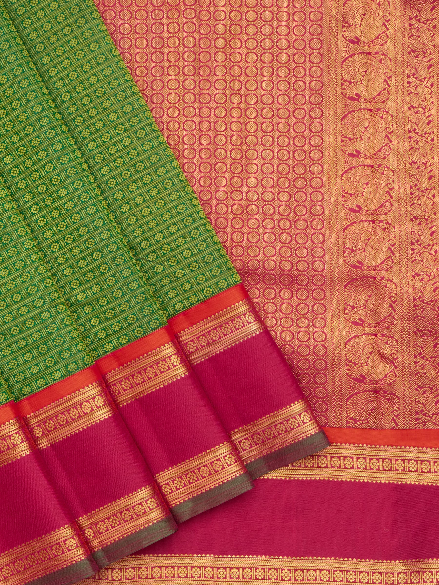 Laksham Butta Korvai Thread work Kanjipuram Silk Saree CLSA8299