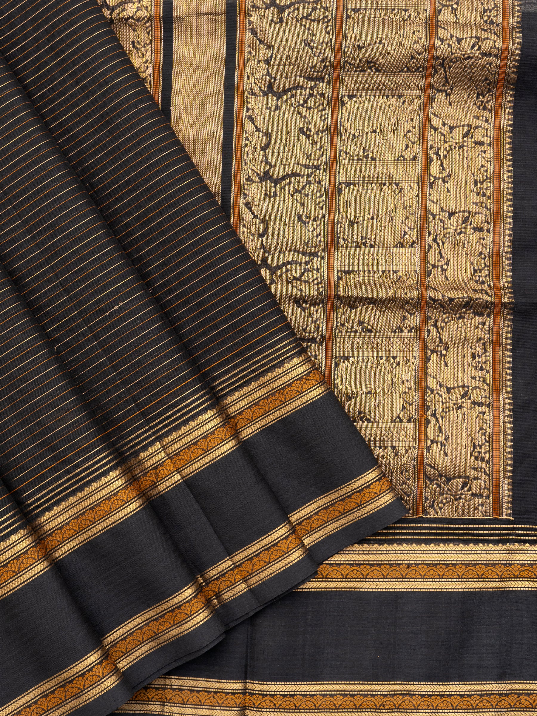 Black rettapet border/ Silk Cotton Saree CLSA8327