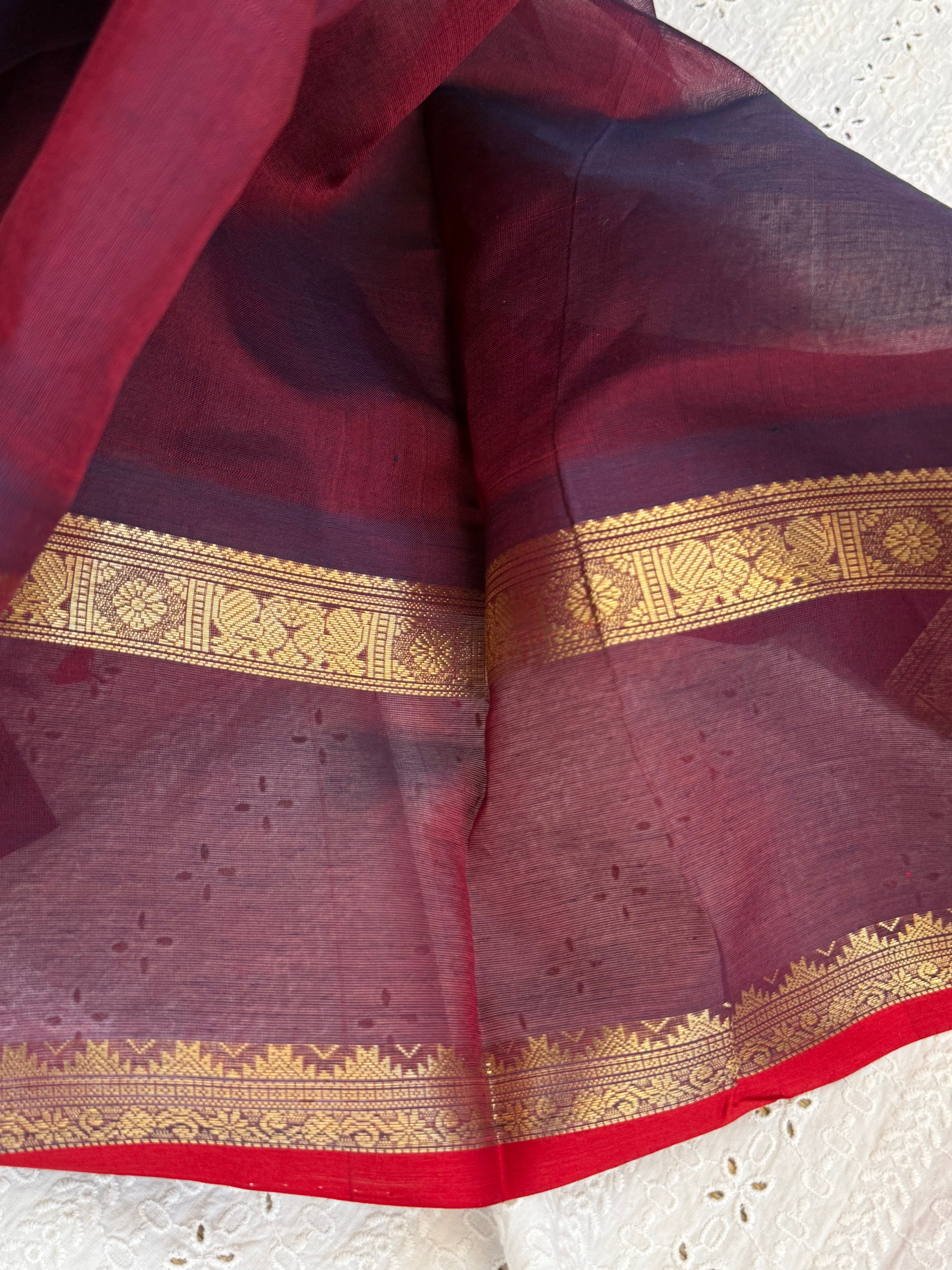 Deep Araku tissue rettapet border/ Premium Silk Cotton CL8287