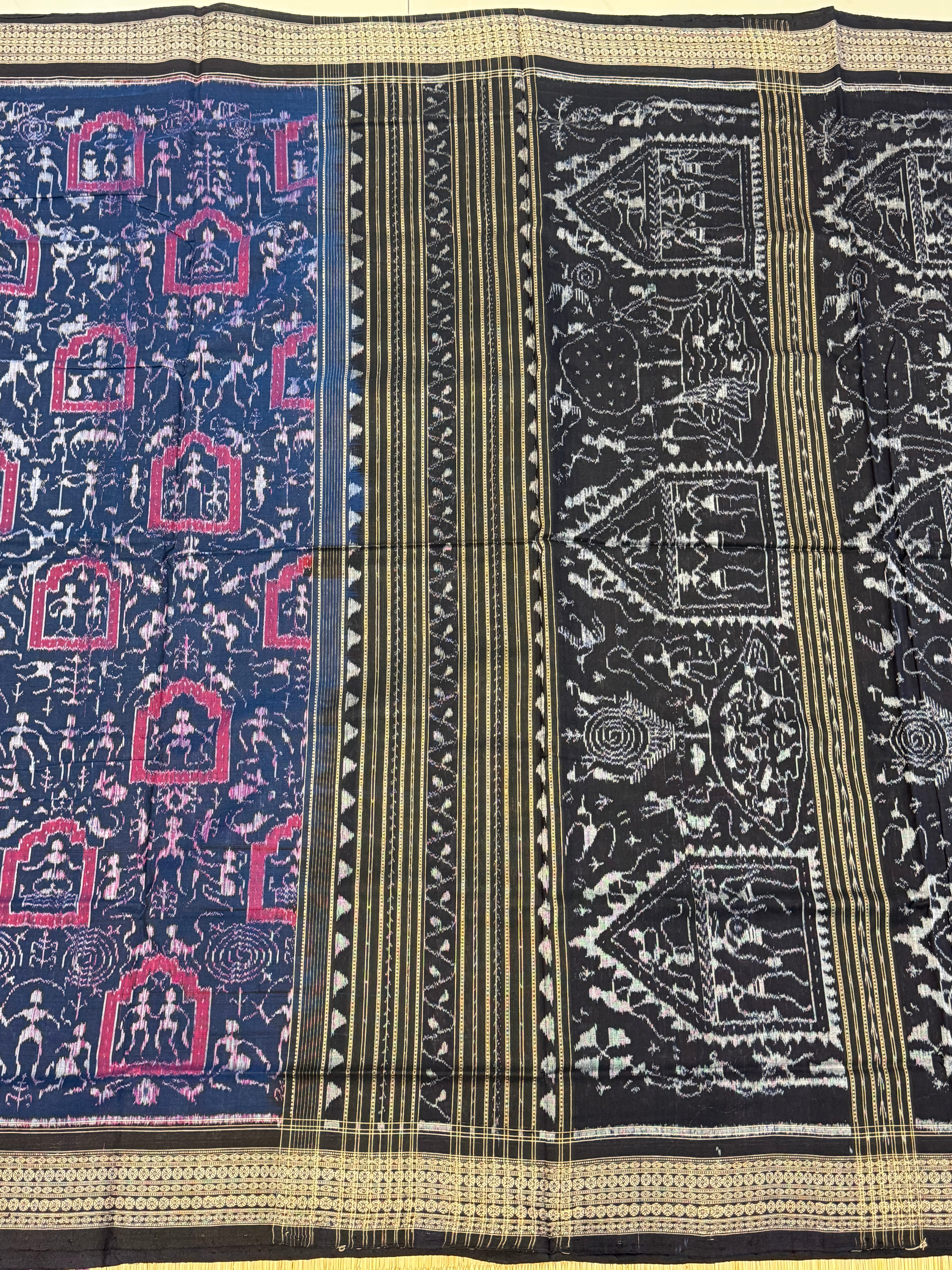 Master weaver tribal art Sambalpuri cotton saree