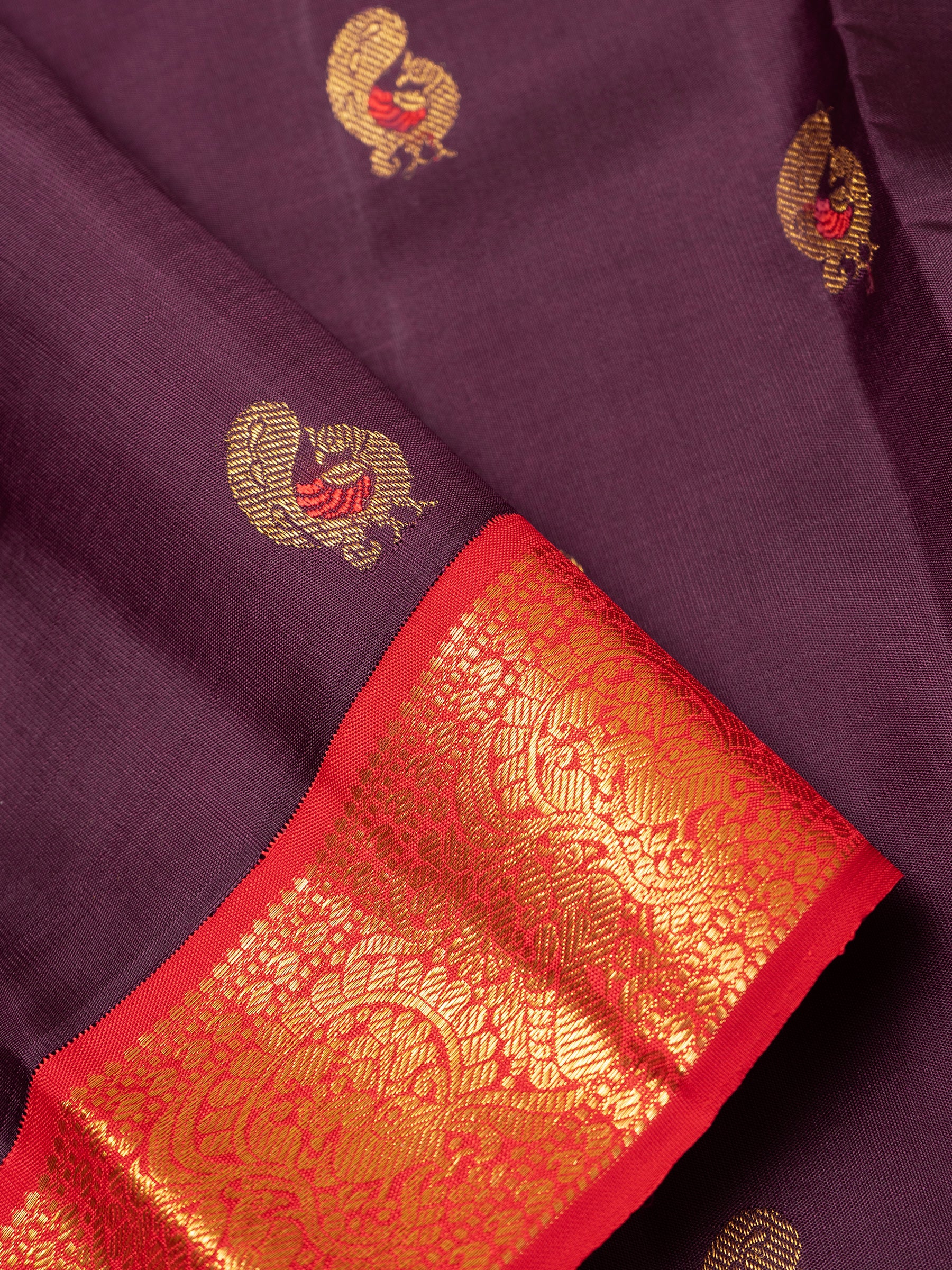 Paaku Meena work butta kai korvai / Kanjipuram Silk Saree CLSA4884