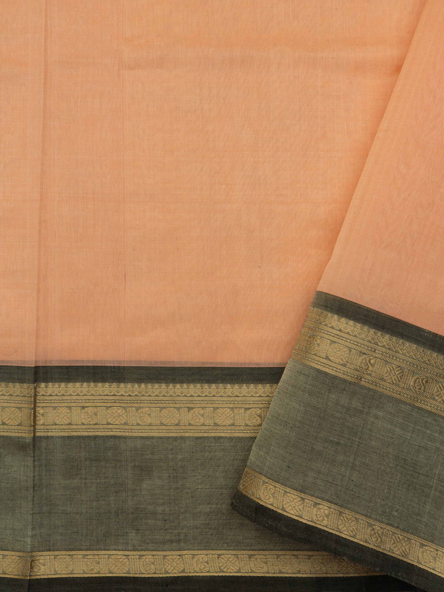 Peach kattam / Silk Cotton Saree CLSA10185