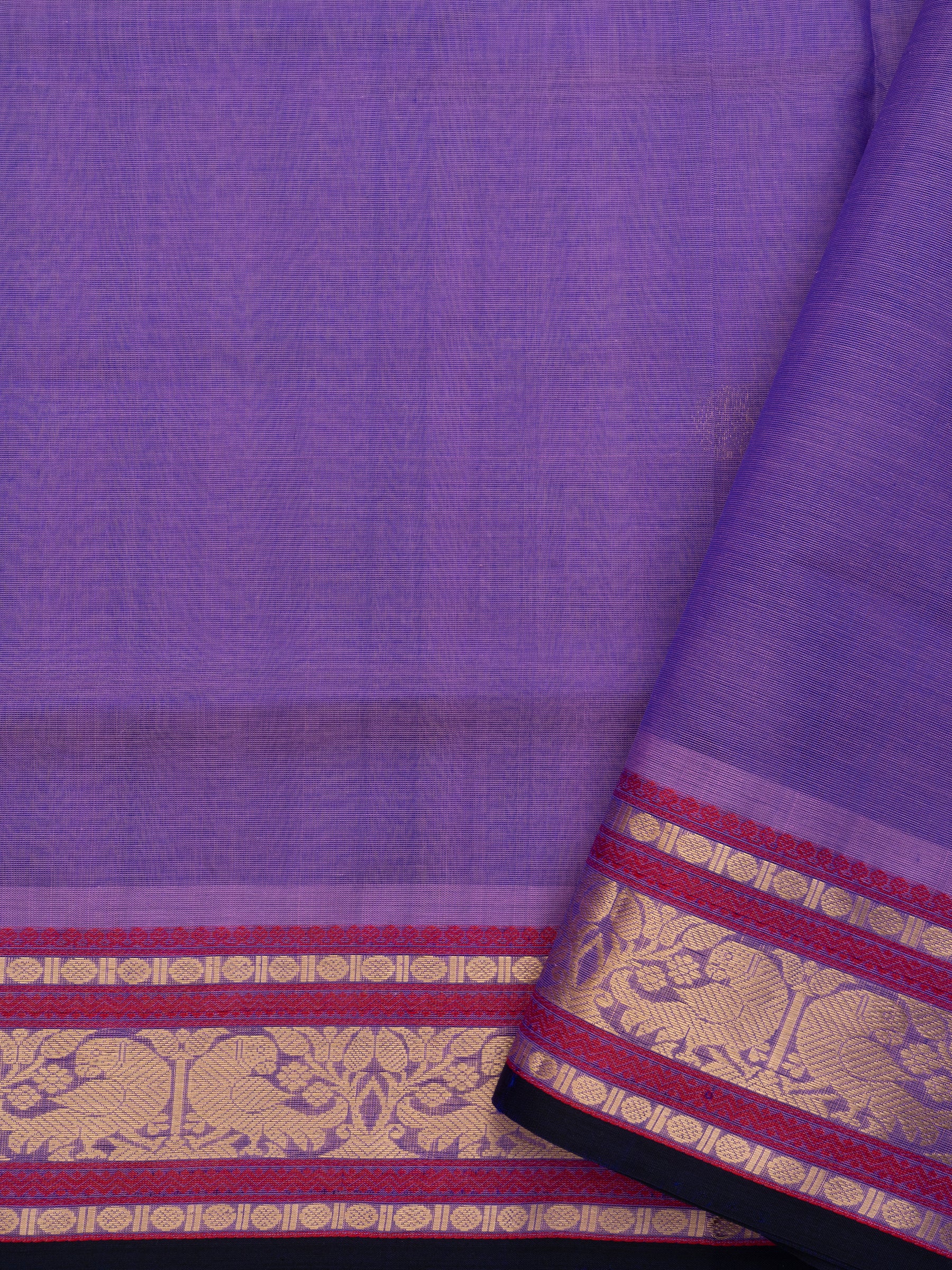 Lavender annam and yazhi butta / Silk Cotton Saree CLSA10197