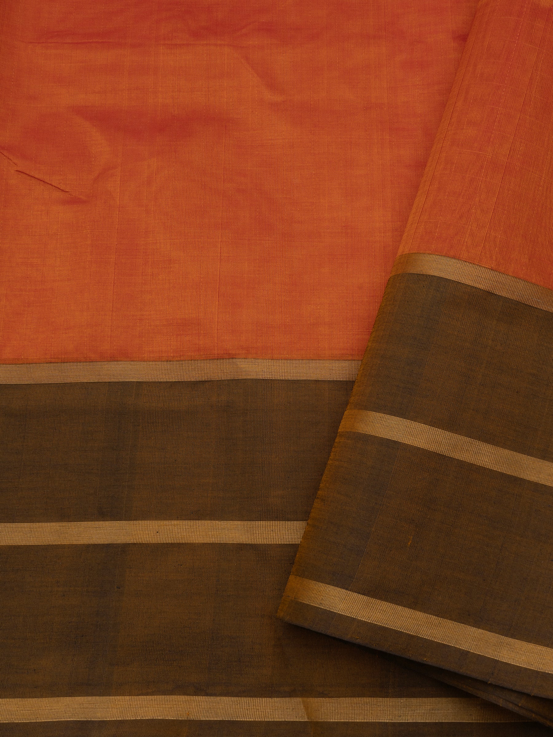 Orange kattam border butta/ Silk Cotton Saree CLSA10221