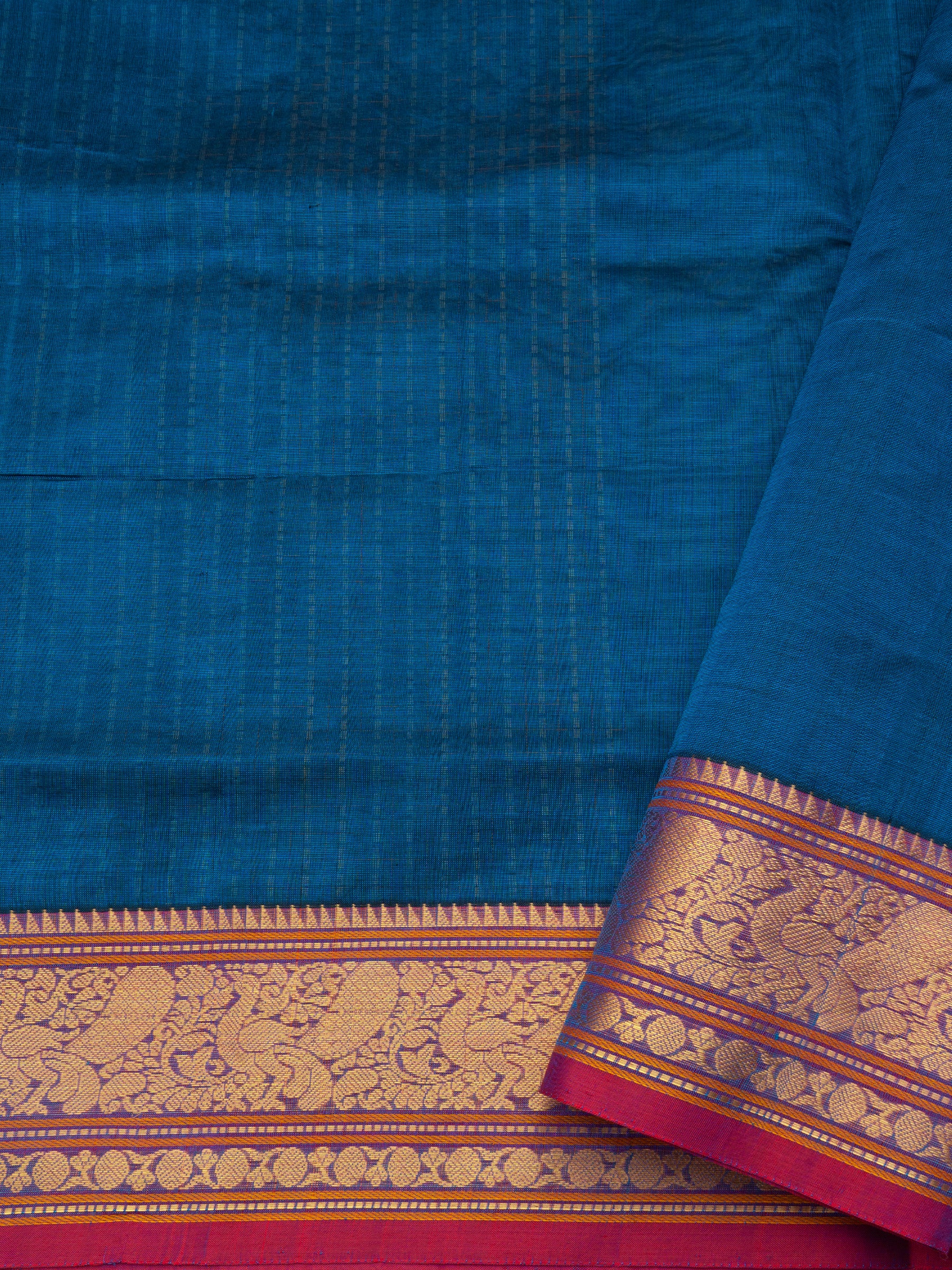 Rama blue lakshambutta/ Silk Cotton Saree CLSA10230