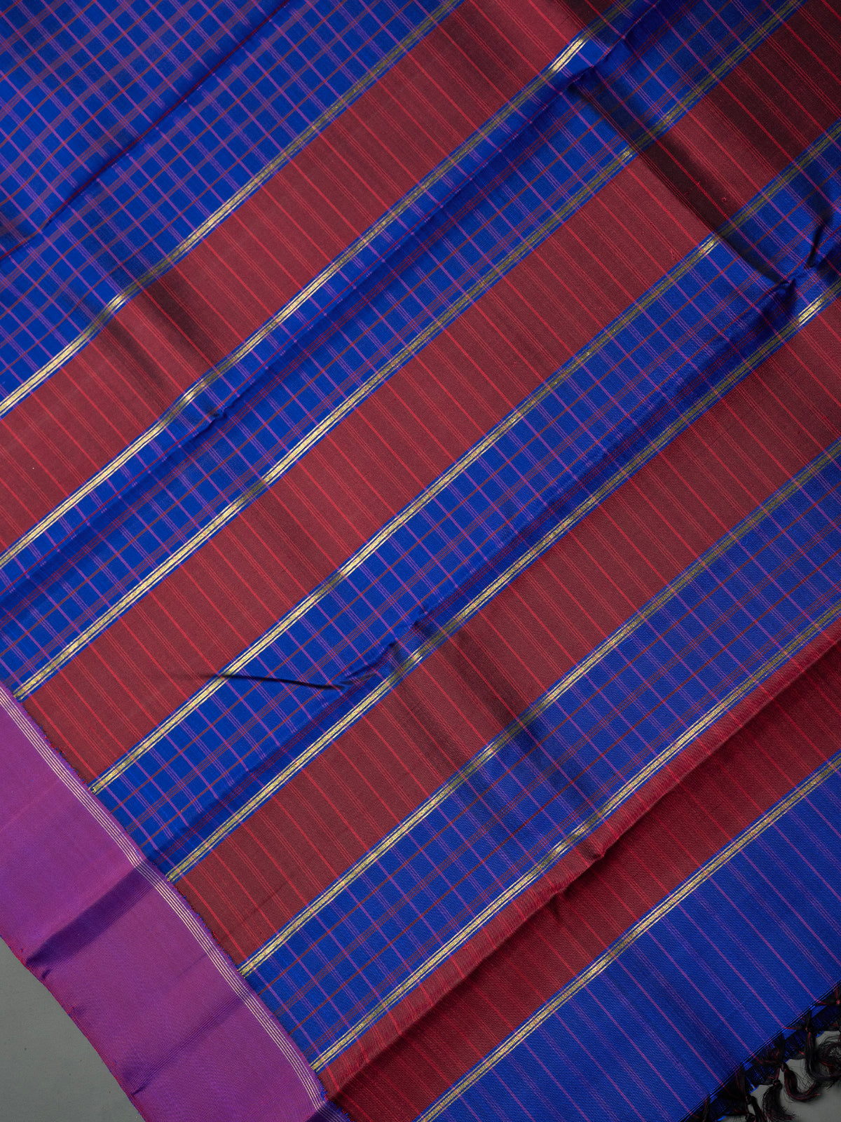 Chettinad kattam ganga Jamuna Kanjipuram Silk Saree CLSA10339