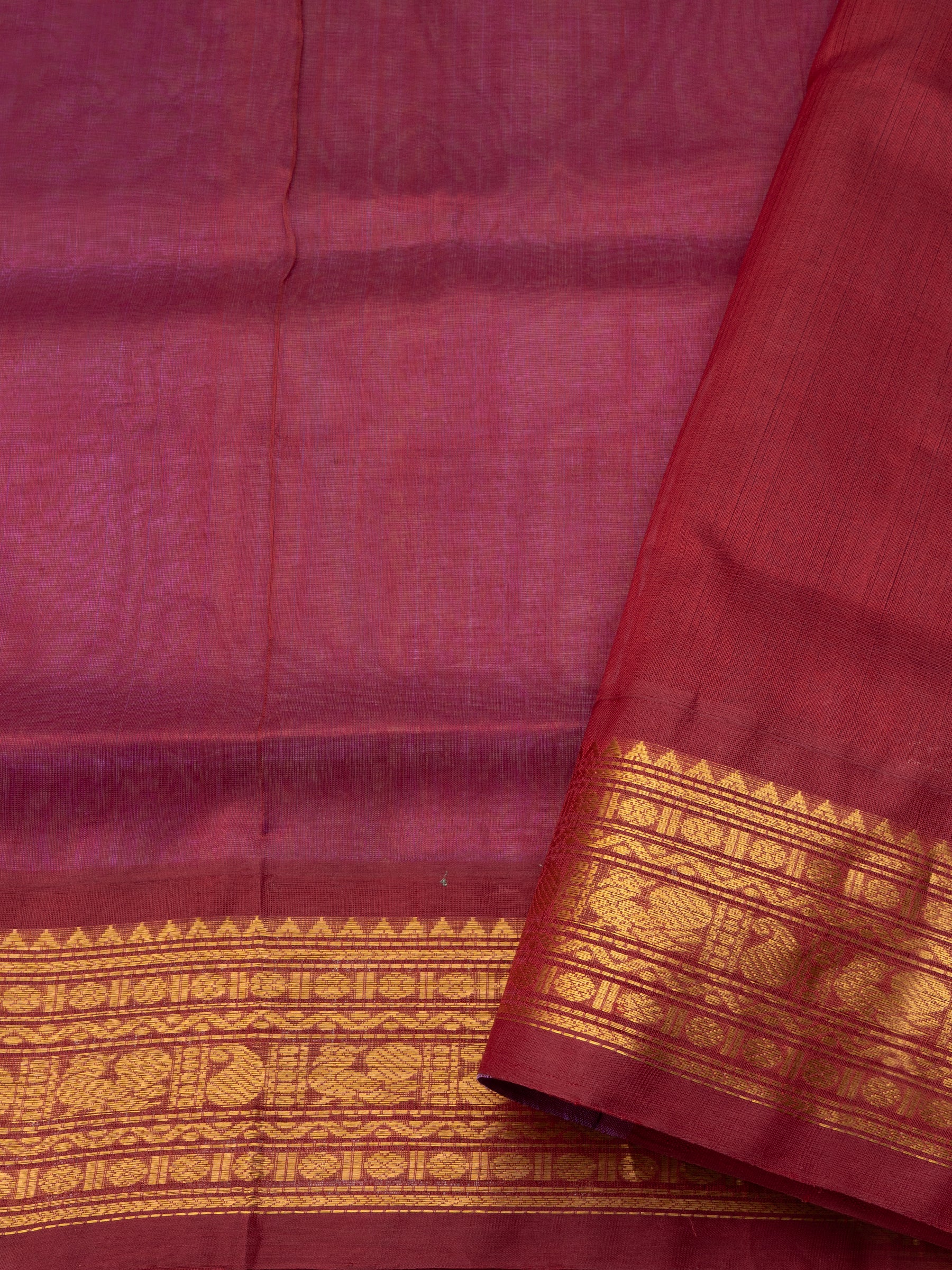 Lavender and araku korvai / Silk Cotton Saree CLSA10426