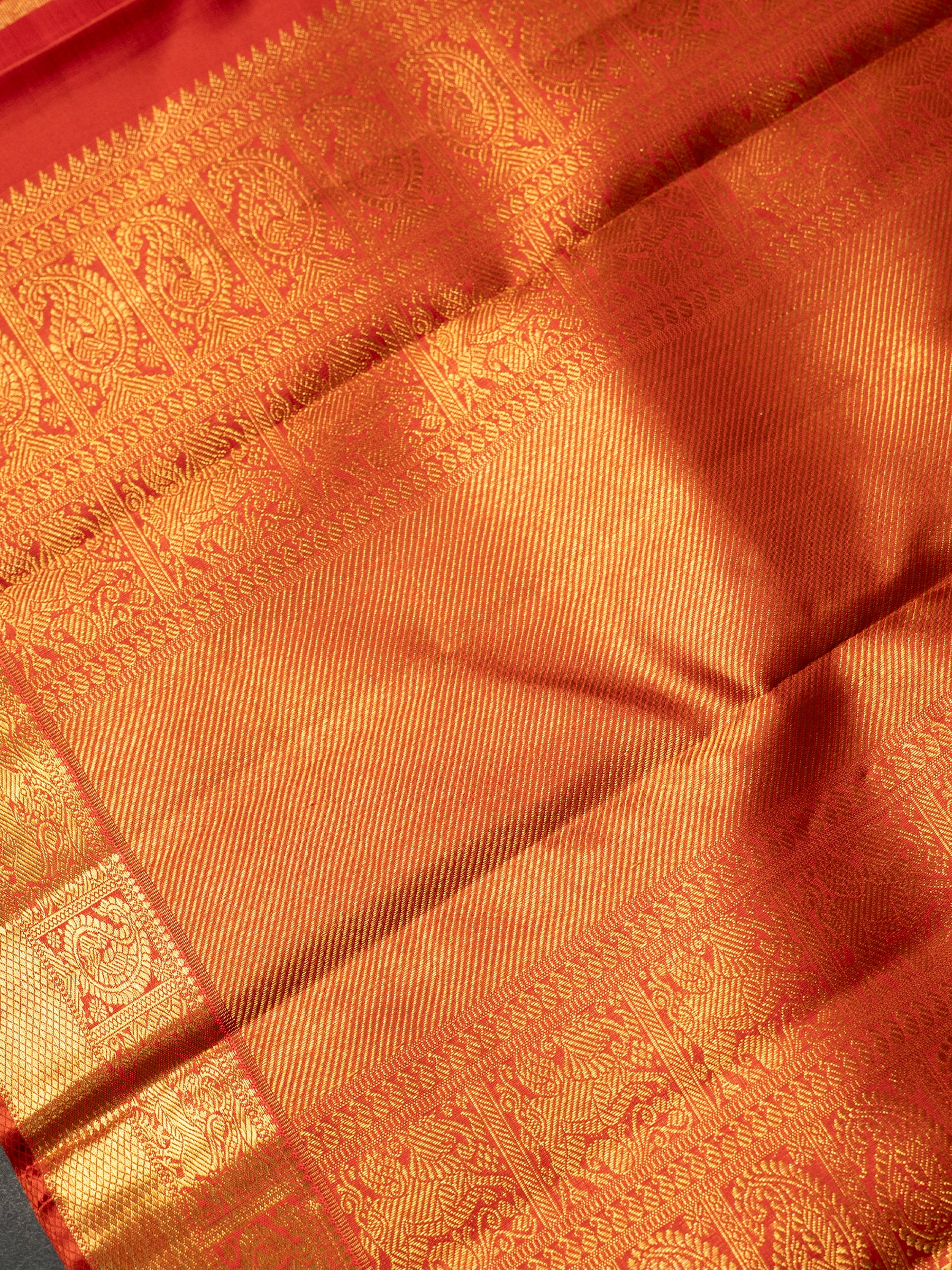 Rust kattam butta Kanjipuram Silk Saree CLSA10825
