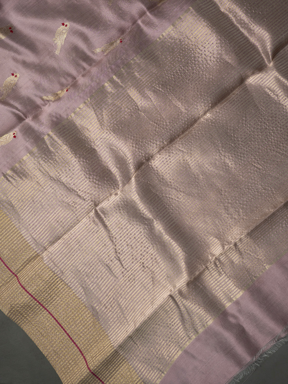 Pastel lavender meenakari kili butta / Chanderi silk Saree CLSA10873