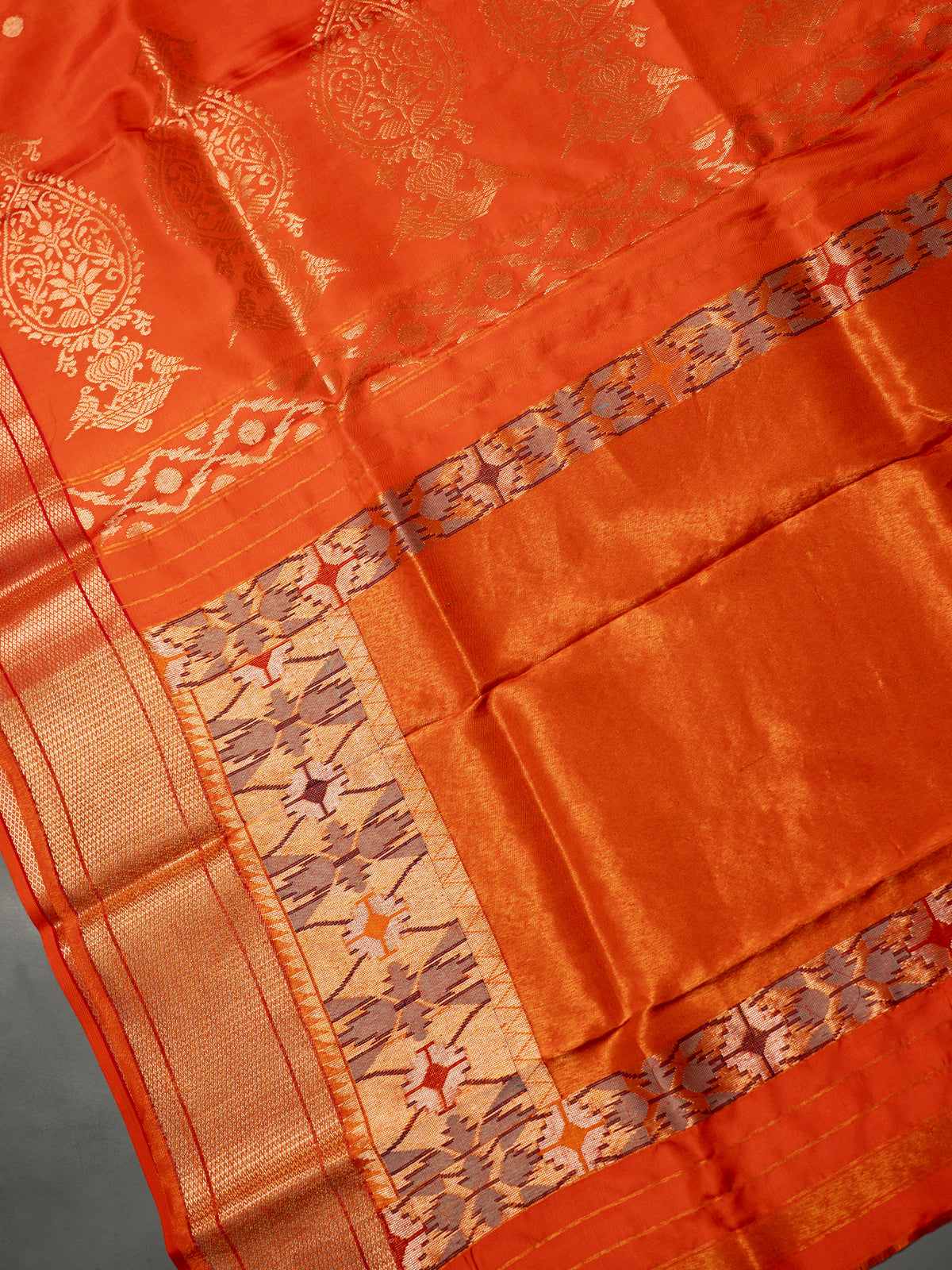 Master piece orange special pallu / Chanderi silk Saree CLSA10890