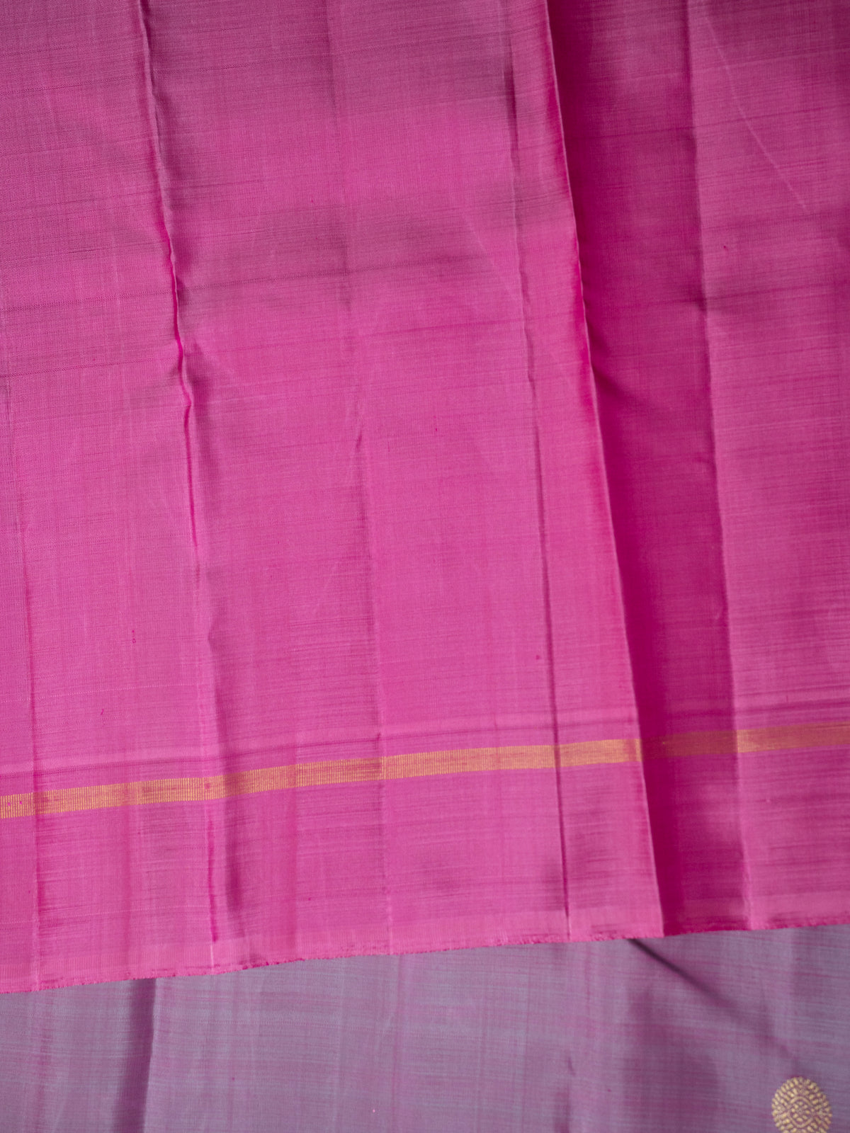 Lavnder pink bodi karai pure Kanjipuram Silk Saree CLSA11217