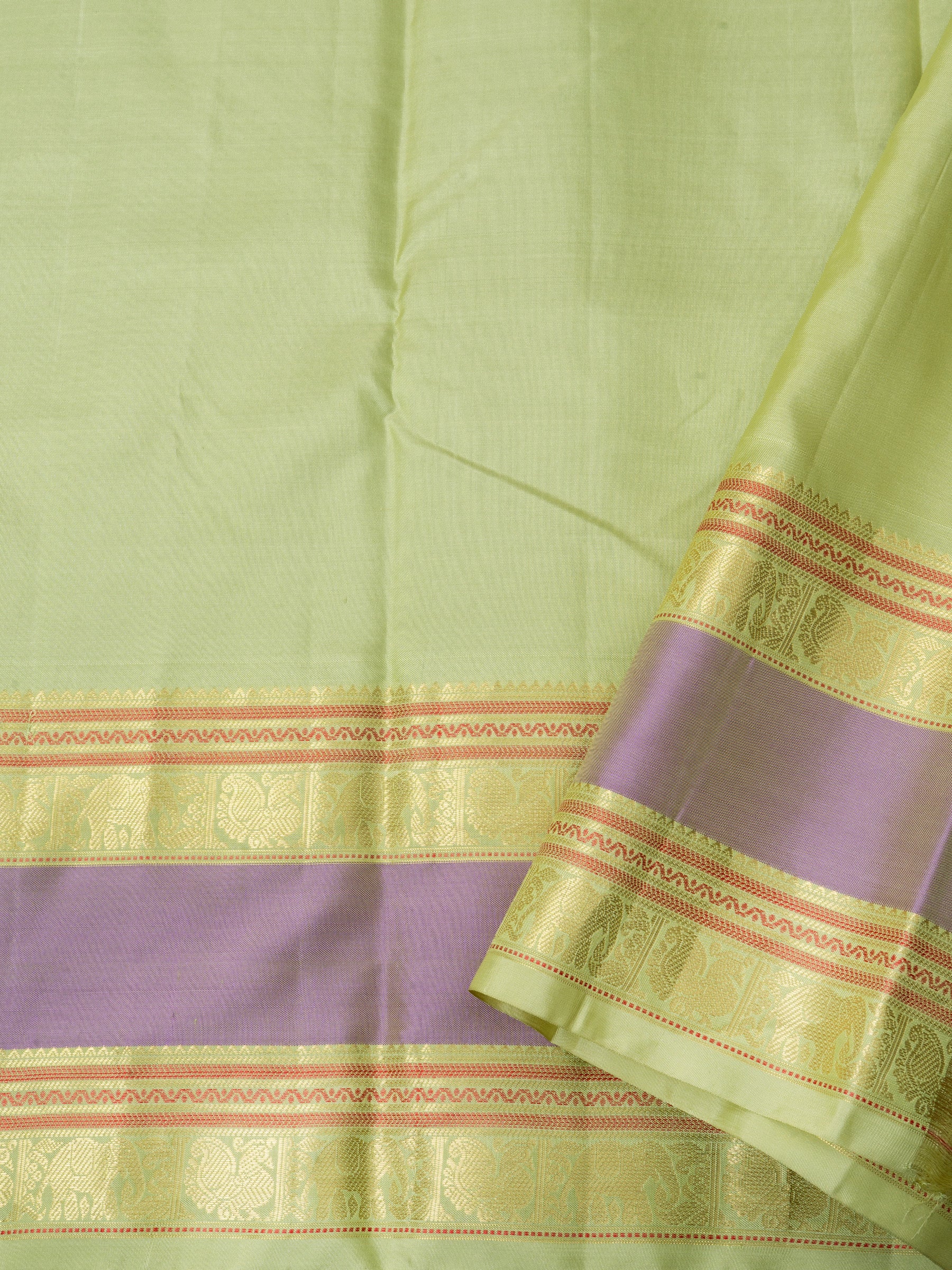 Grey shot lemon yellow /special edition kanjipuram silk CLSA