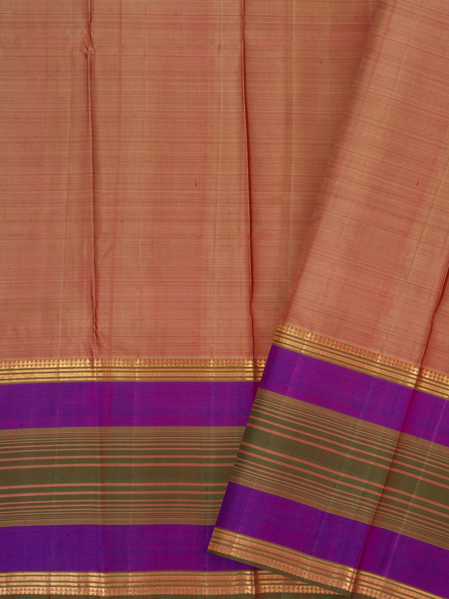 Grey aduku punai pet border / Kanjipuram silk Saree CLSA2226