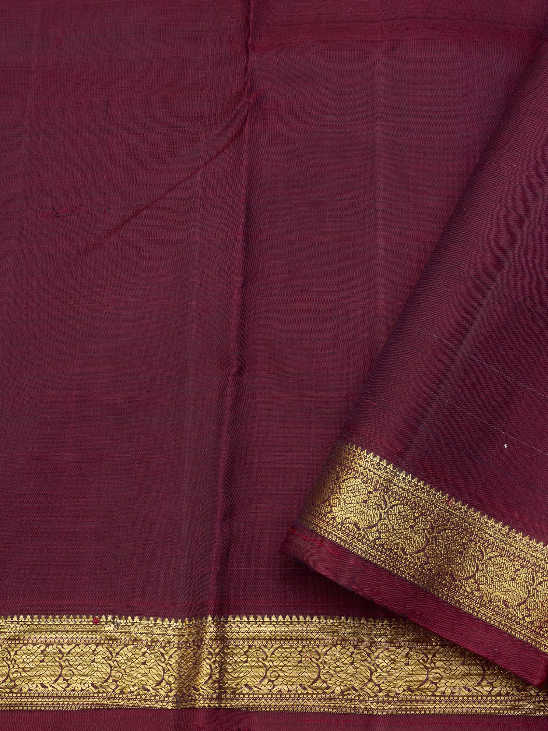 Grey and Araku small border/ Kanjipuram Silk Saree CLSA