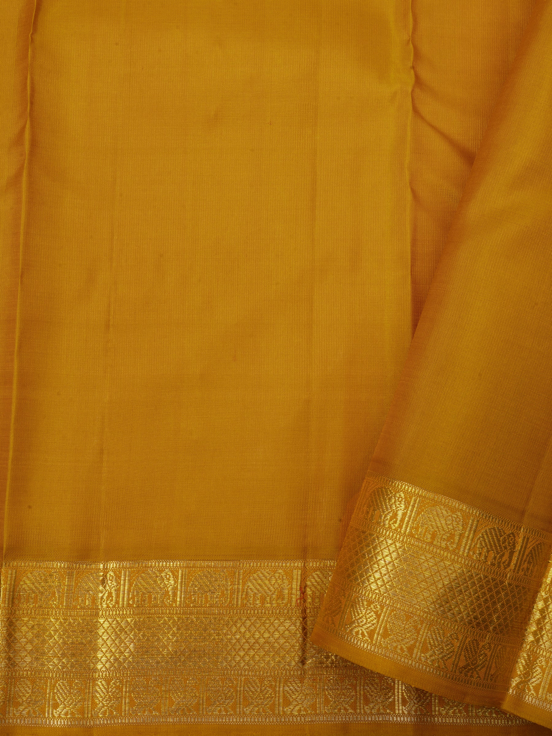 Golden mustard getti border/ Kanjivaram Silk Saree CLSA6333