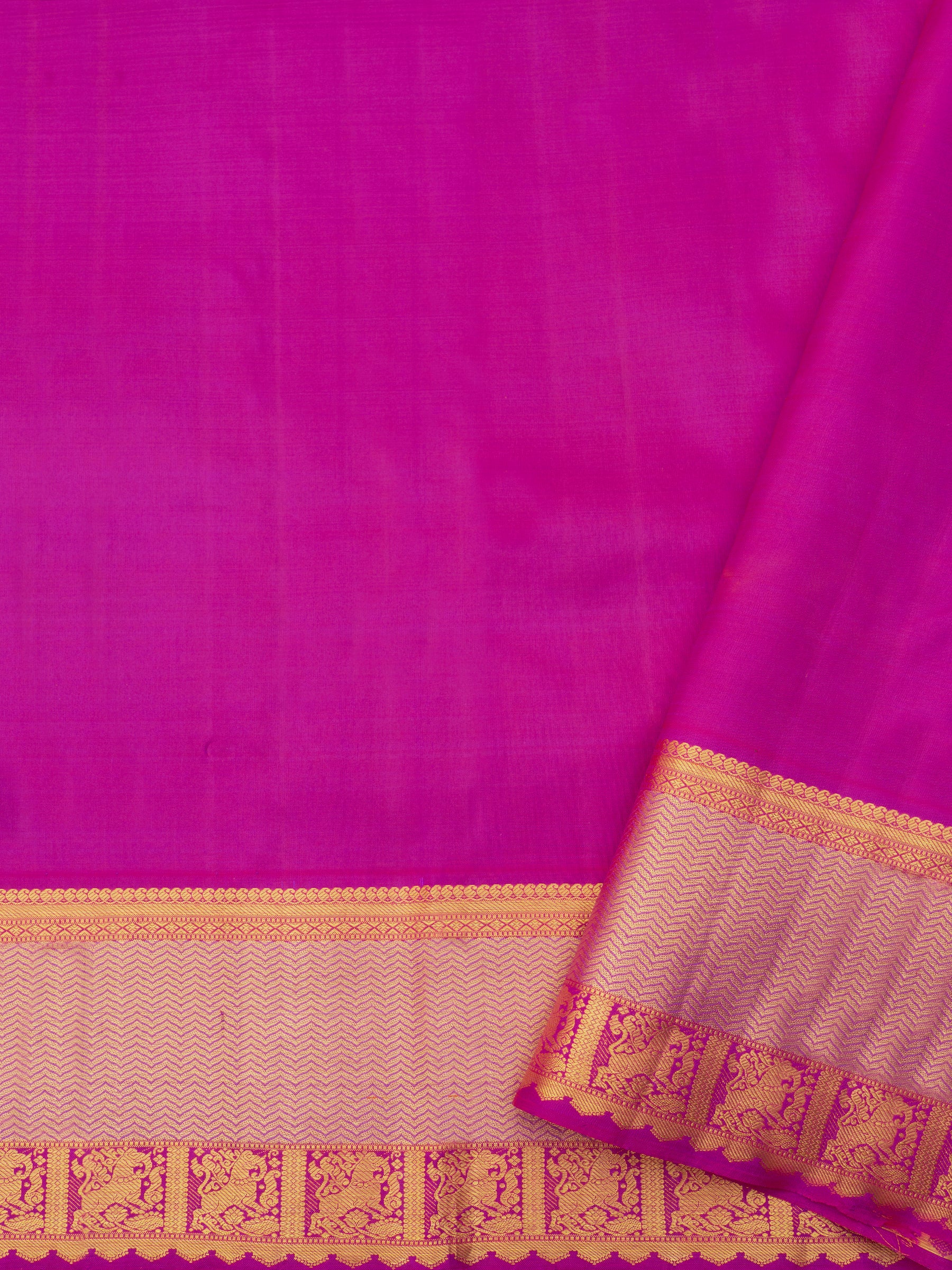 Parrot green Korvai  Kanjipuram silk Saree CLSA4510