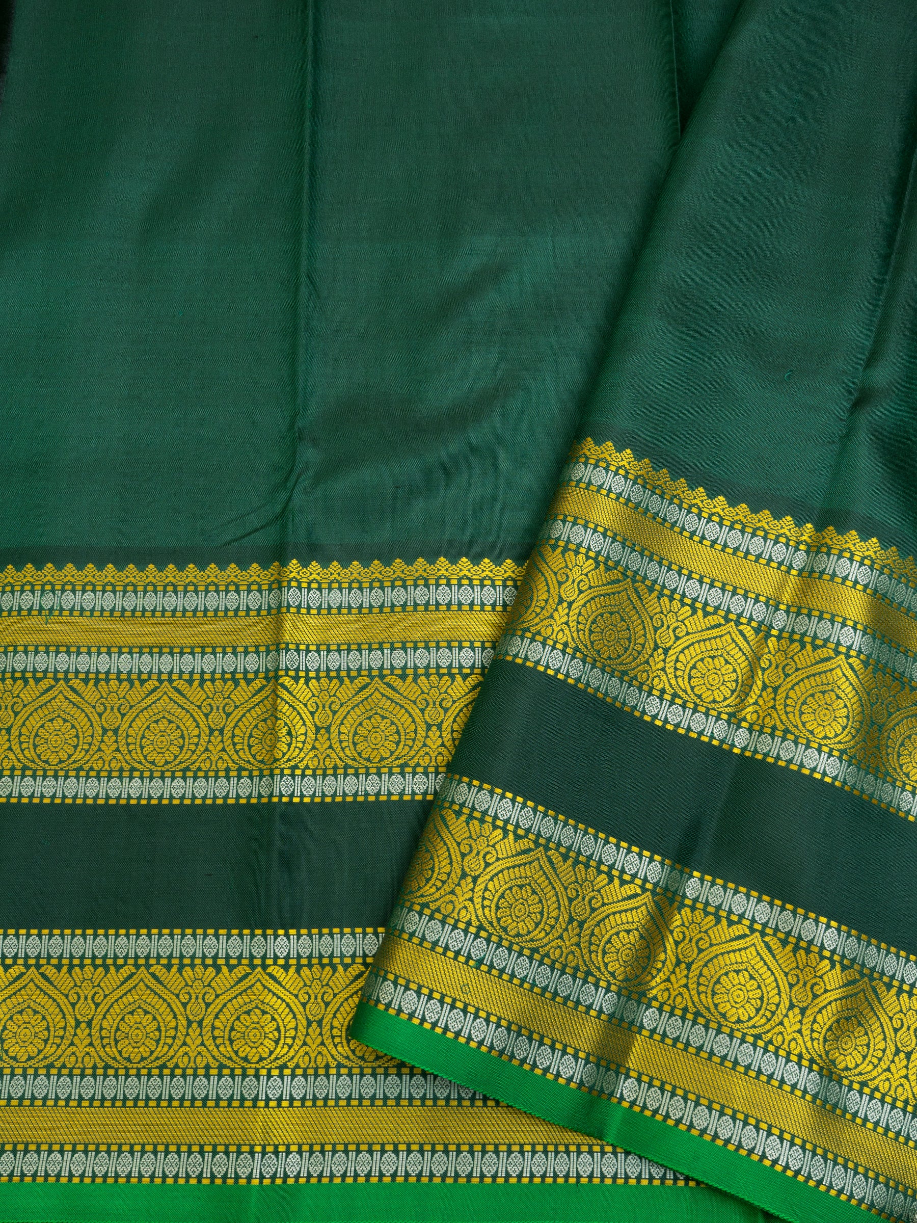 Green rettapet border killi pallu /Special Edition Silk CLSA4734