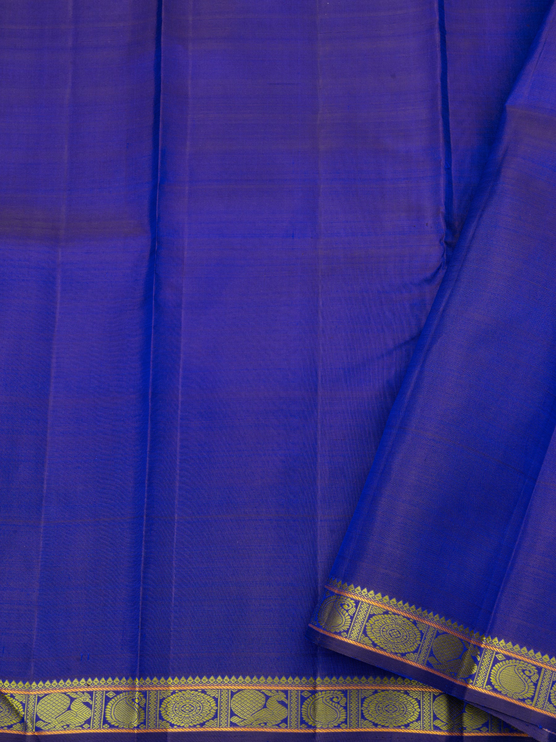 Purplish blue small border / Arani Silk Saree CLSA5059