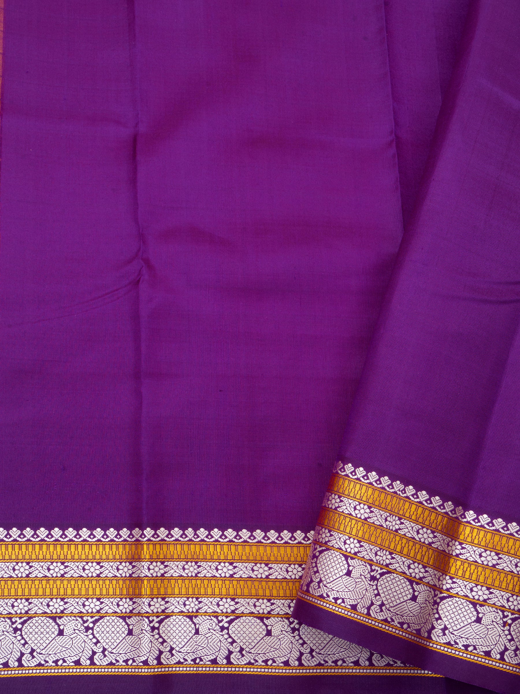 Orange and purple kattam / special edition kanjipuram silk CLSA5160