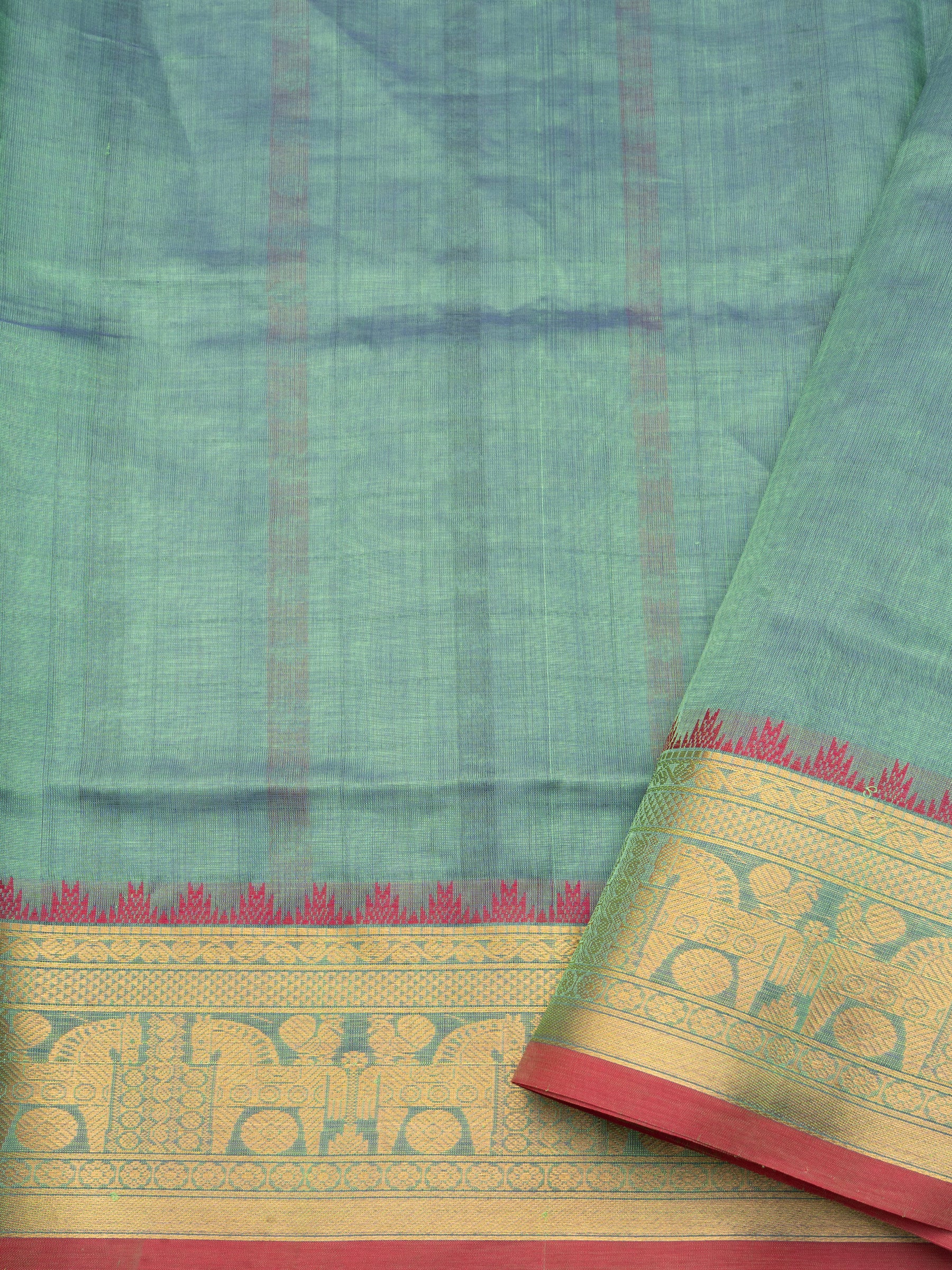 Sea blue kattam butta / Silk Cotton Saree CLSA5230