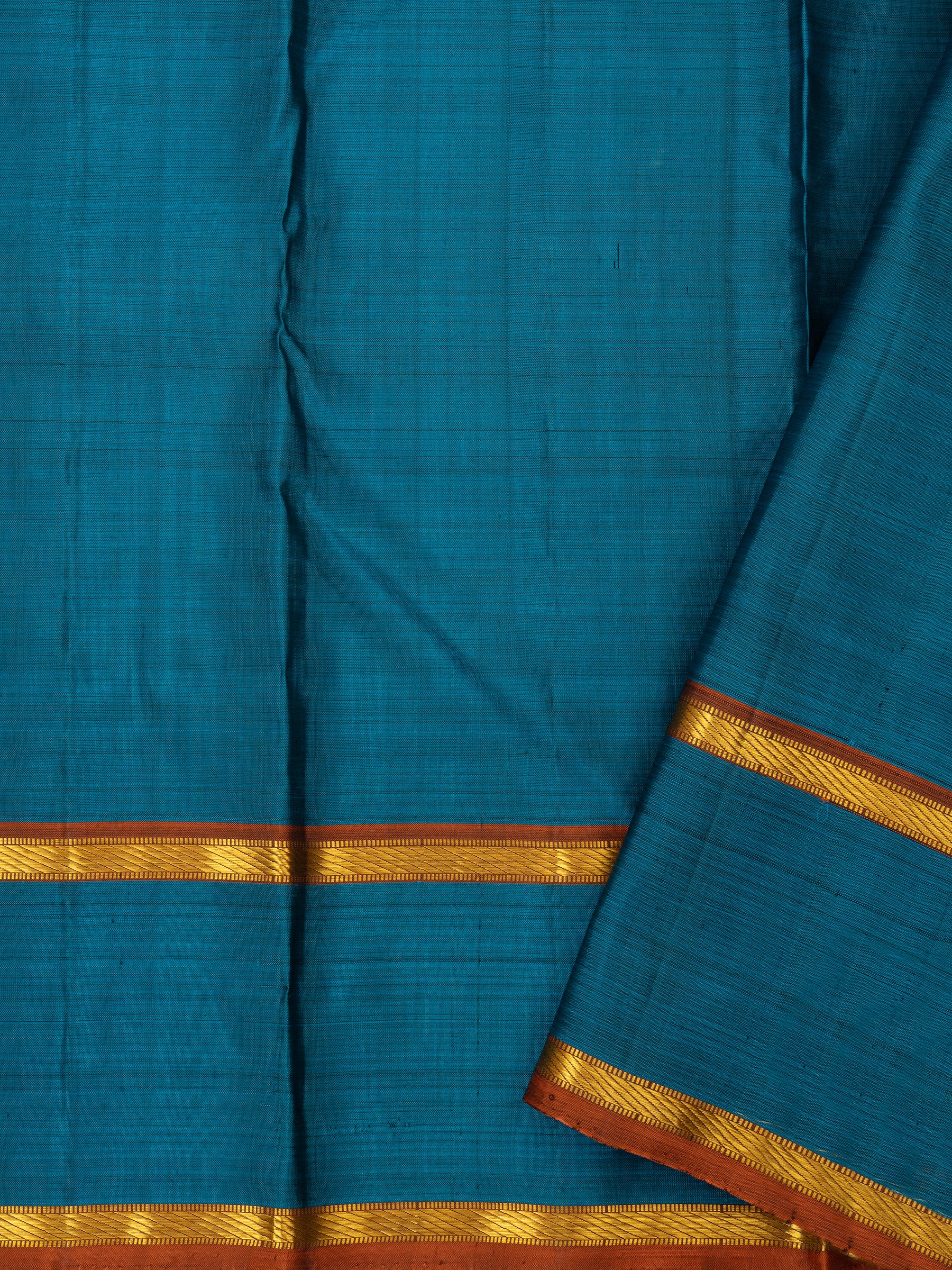 Rust with blue : Arani Silk Saree CLSA6113