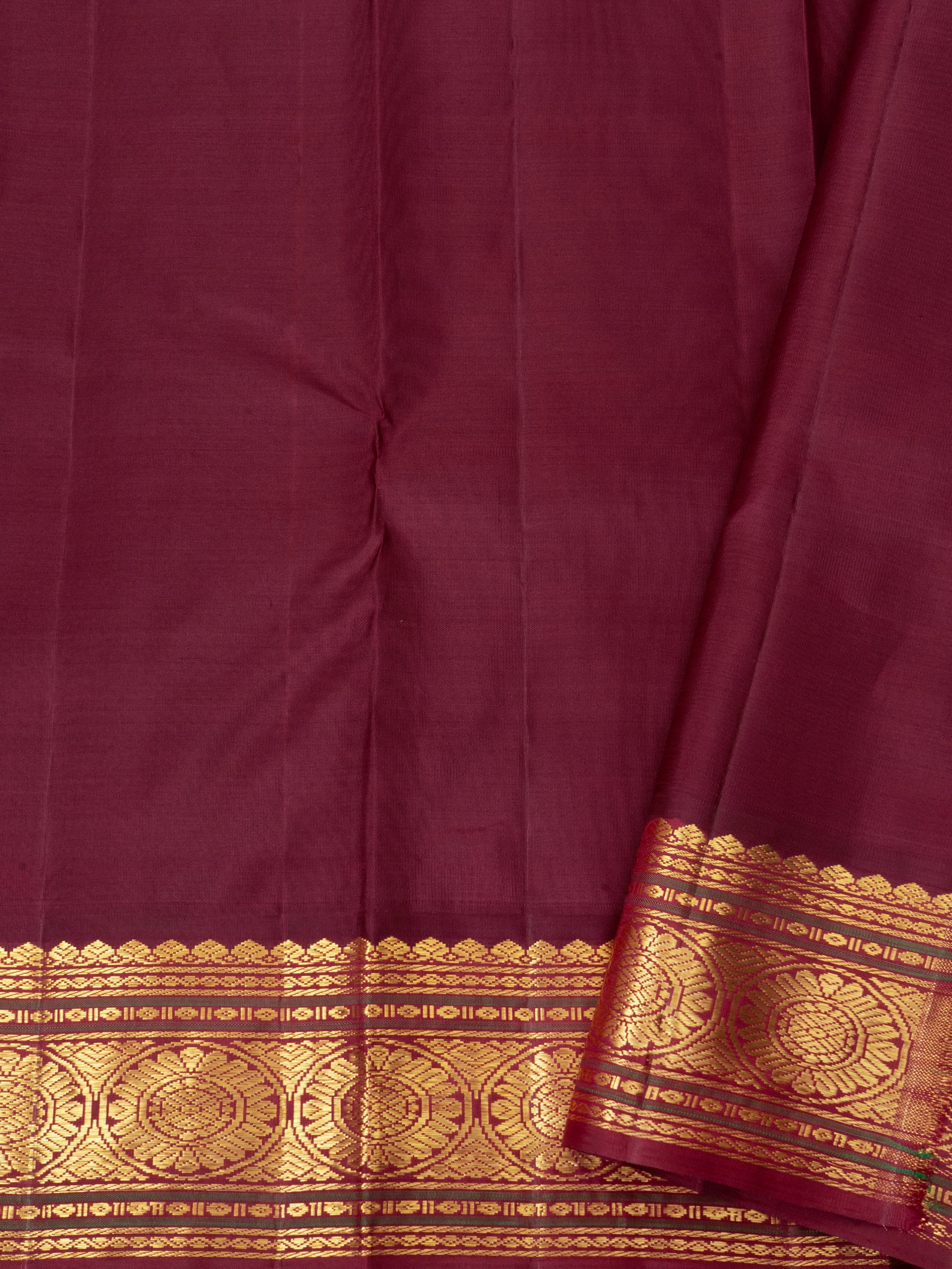 Vintage green and araku adai woven kai korvai/ Kanjipuram Saree CLSA6120