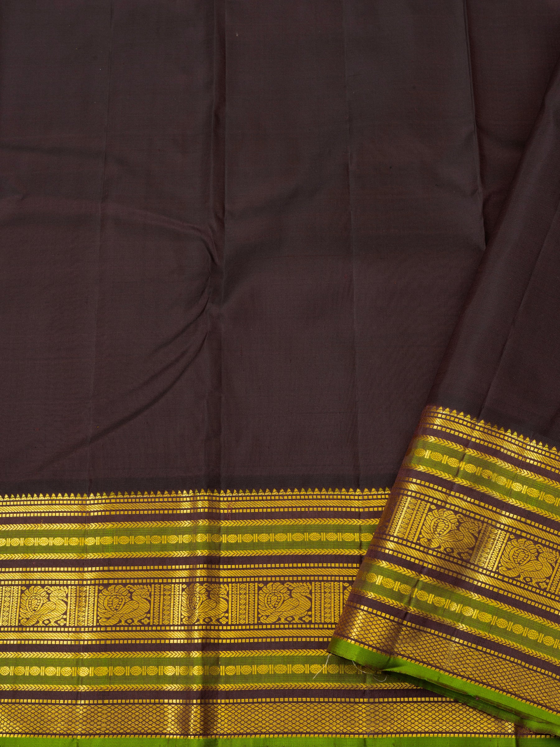 Yellow kattam varisapet border/Arani Silk Saree CLSA6144
