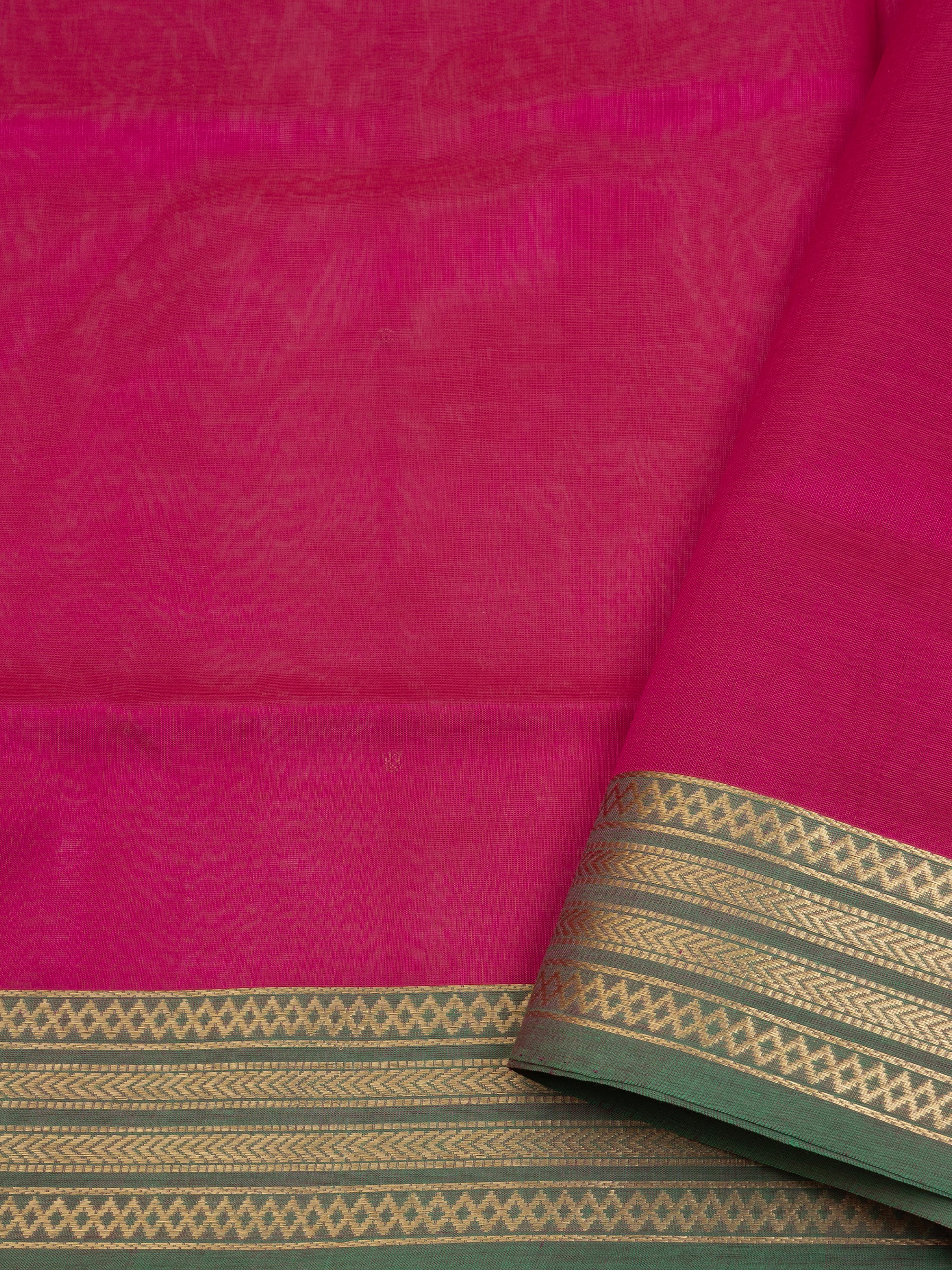Pink and green odissa style pallu/  Silk Cotton Saree CLSA6580