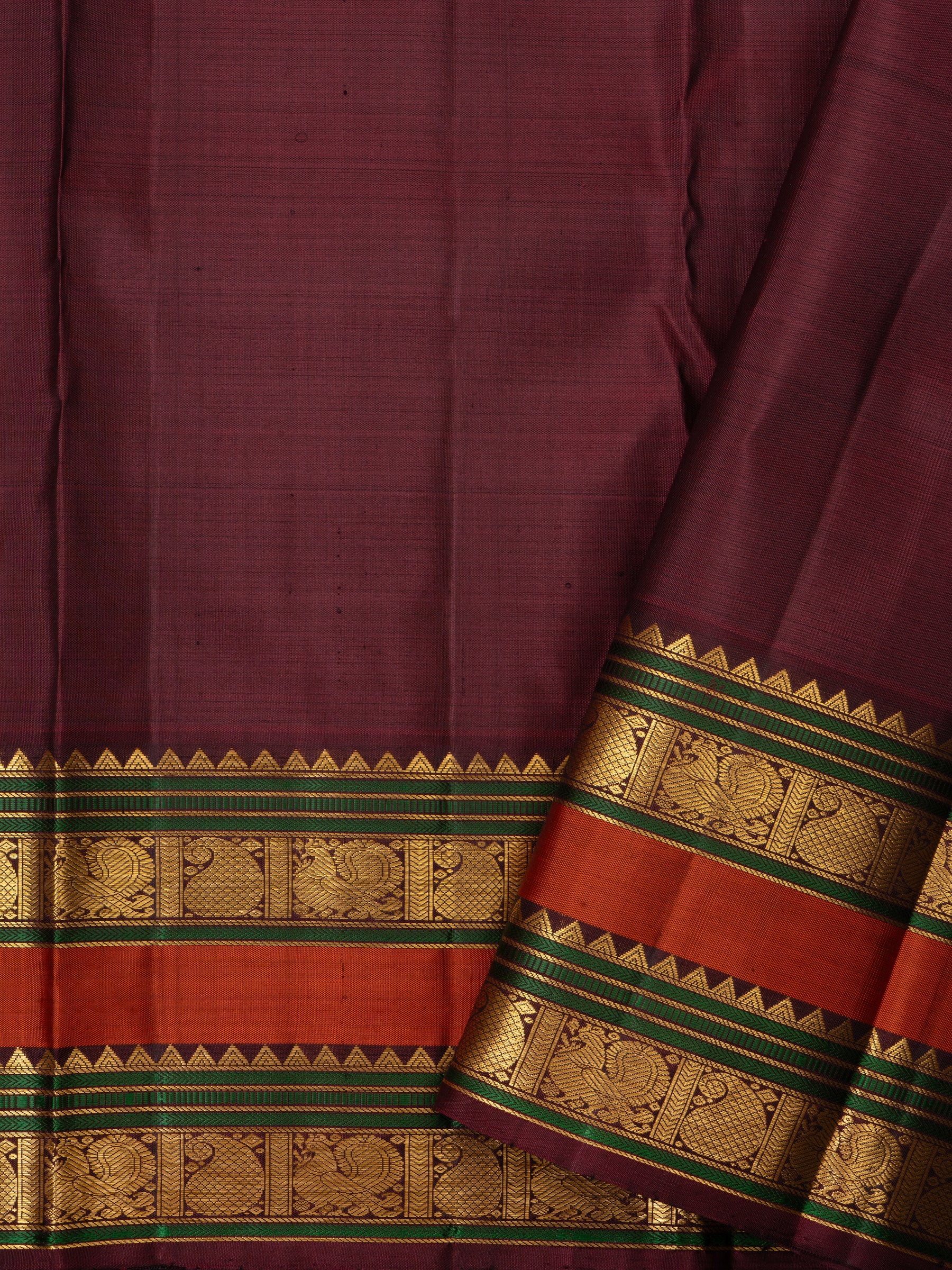 Rust retta pet / Arani Silk Saree CLSA6688