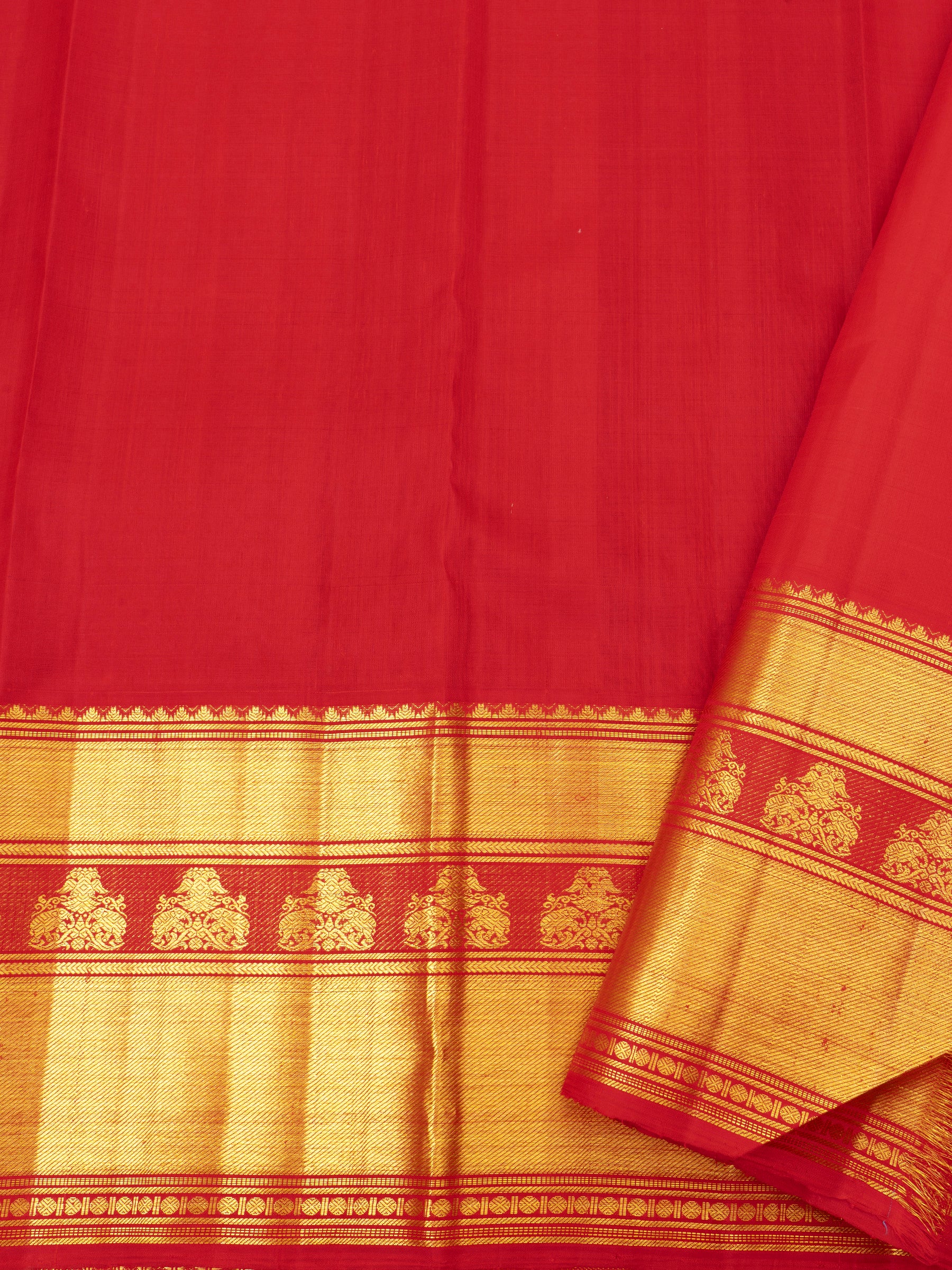 Turquoise blue Korvai / Arani Silk Saree CLSA6691