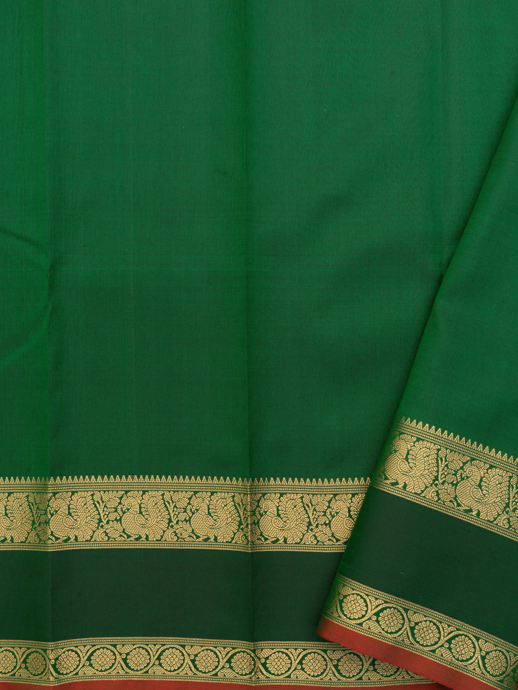 Green rettapet border unique pallu / Special Edition Silk CLSA6947