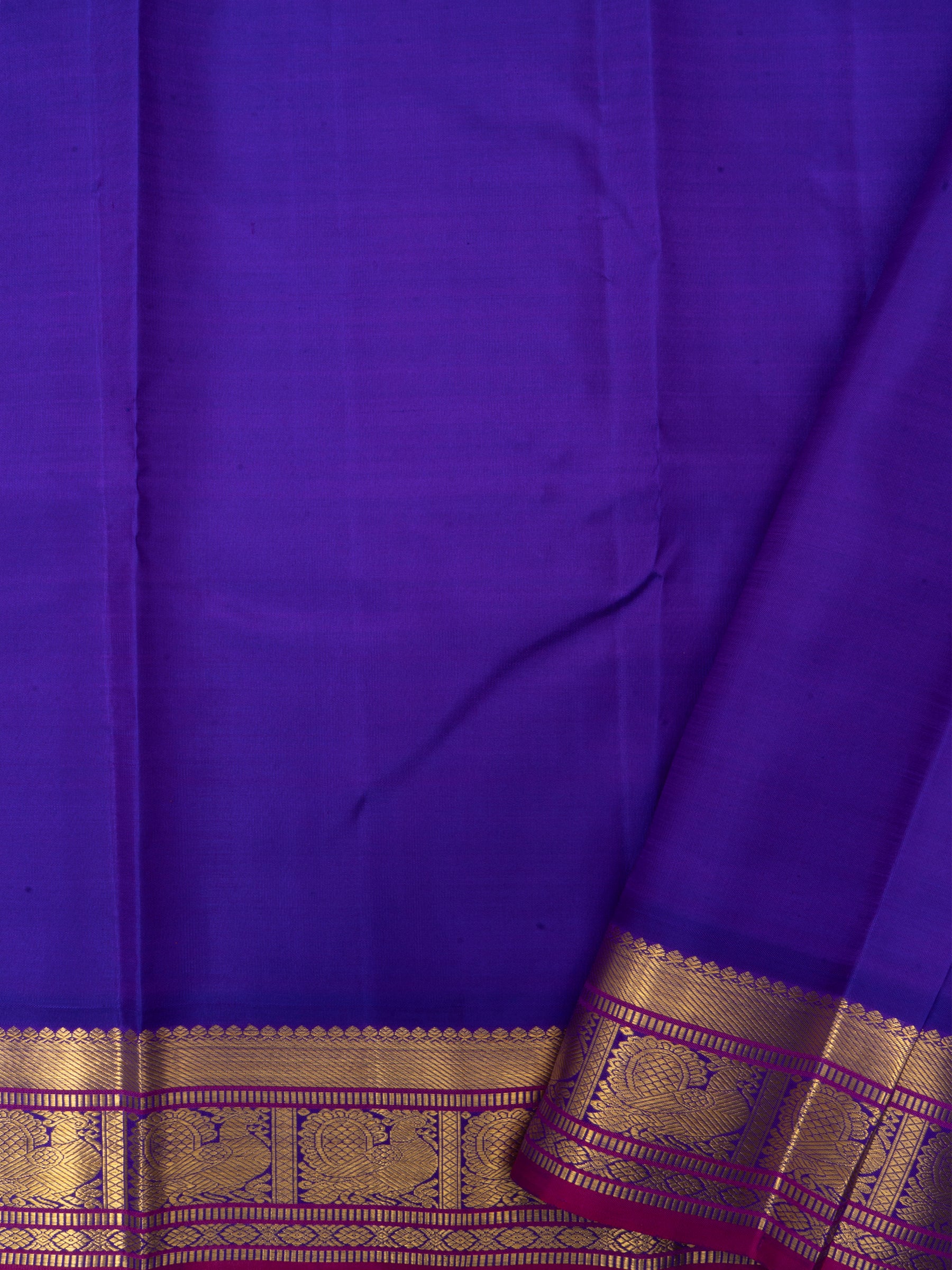Sea blue Korvai / Kanjipuram silk Saree CLSA7016