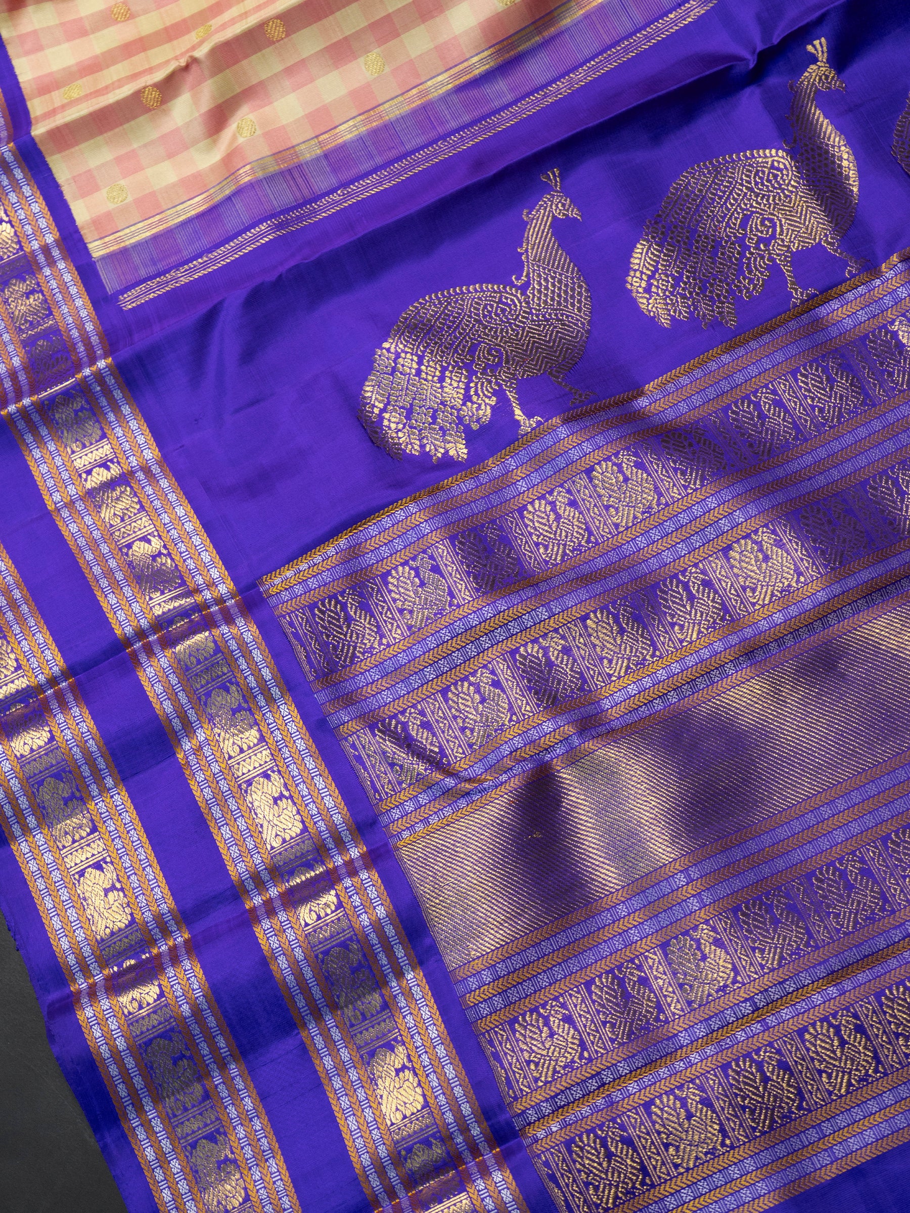 Master weaver Kattam Korvai/ Kanjipuram Saree CLSA8311