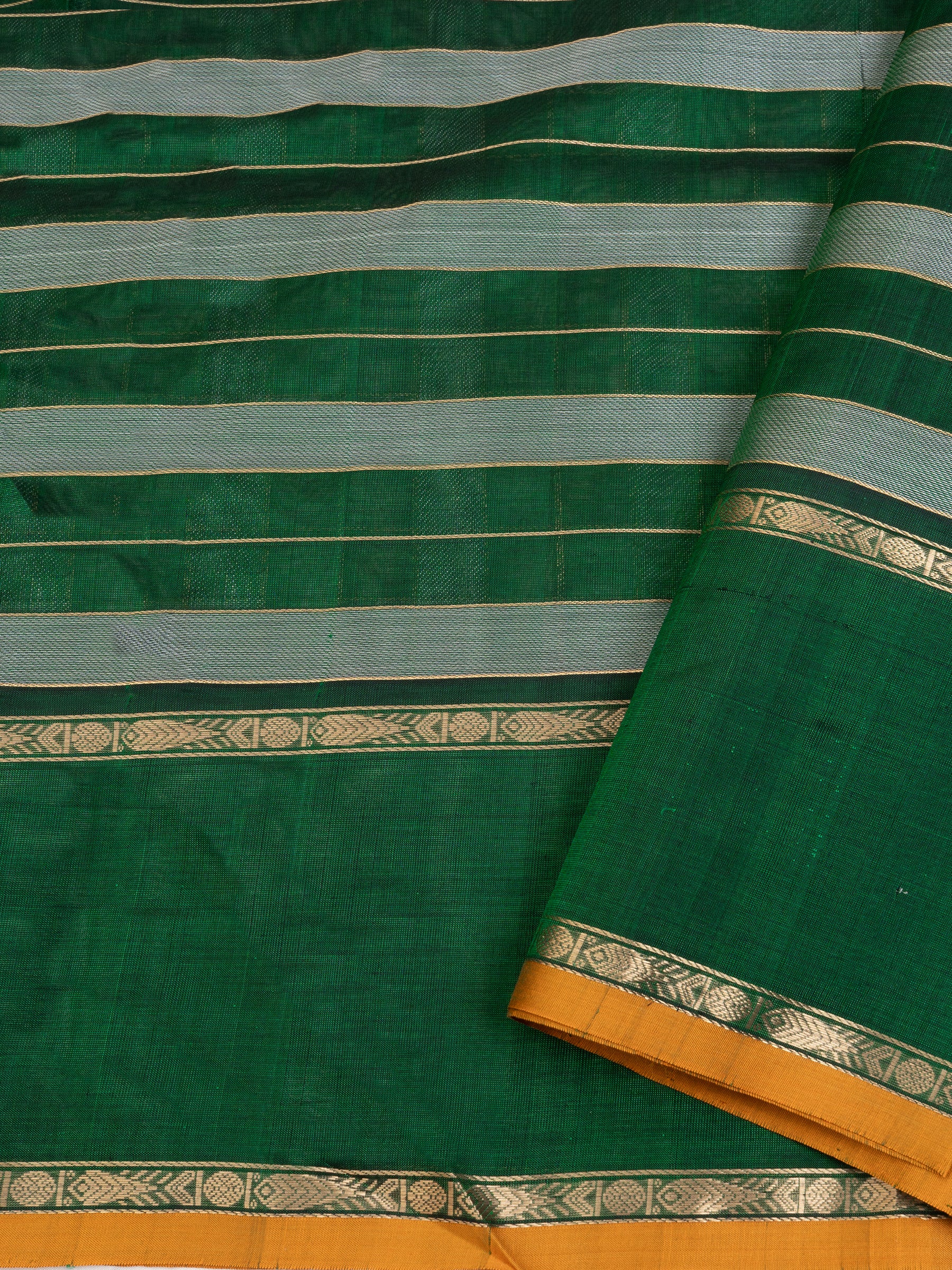Green Chettinad kattam / Silk Cotton Saree CLSA8703