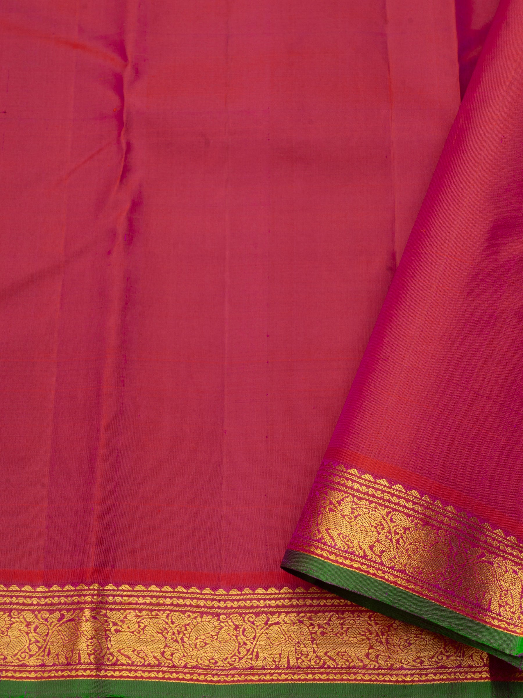 Purplish blue and pink small border/ Arani Silk Saree CLSA9036