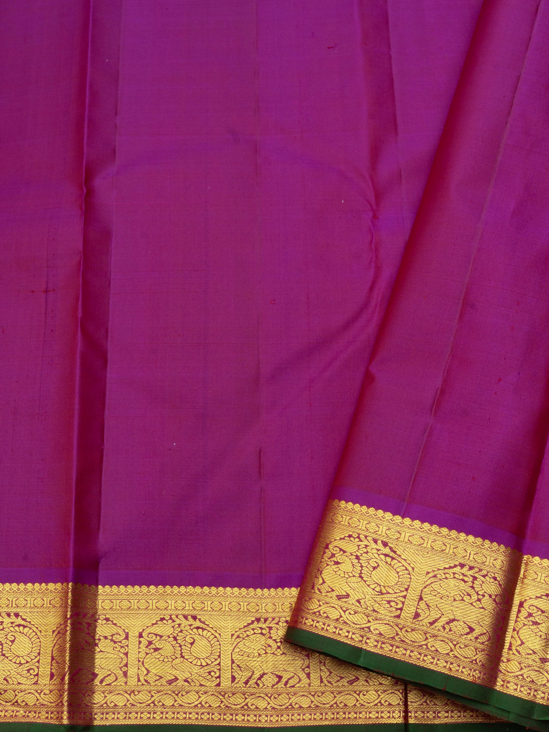 Mehandi green and deep pink / Arani Silk Saree CLSA9039