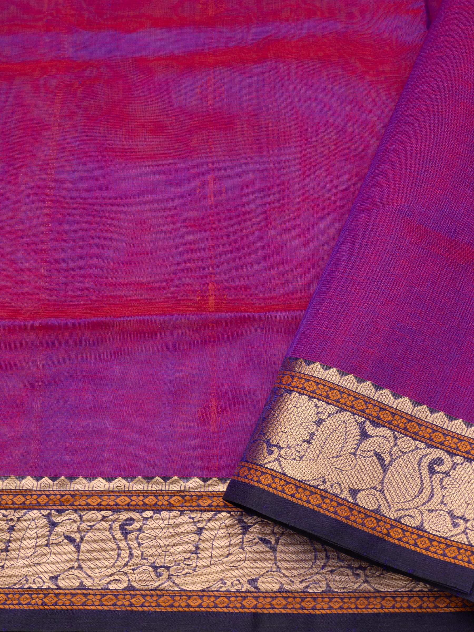Vadamalli shot orange stripes with butta / Silk Cotton CLSA9540