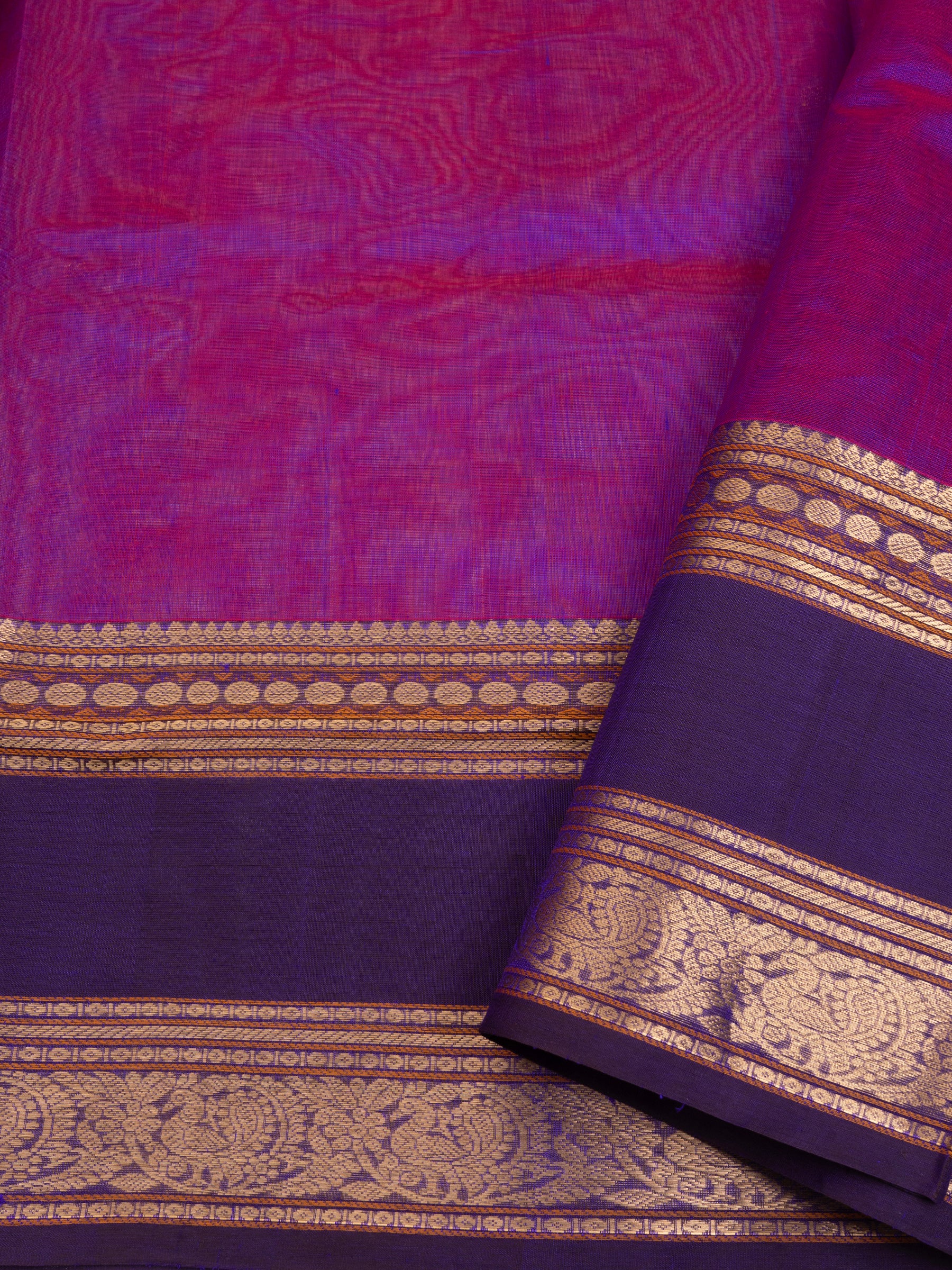Purple unique pallu/ Silk Cotton Saree CLSA9565