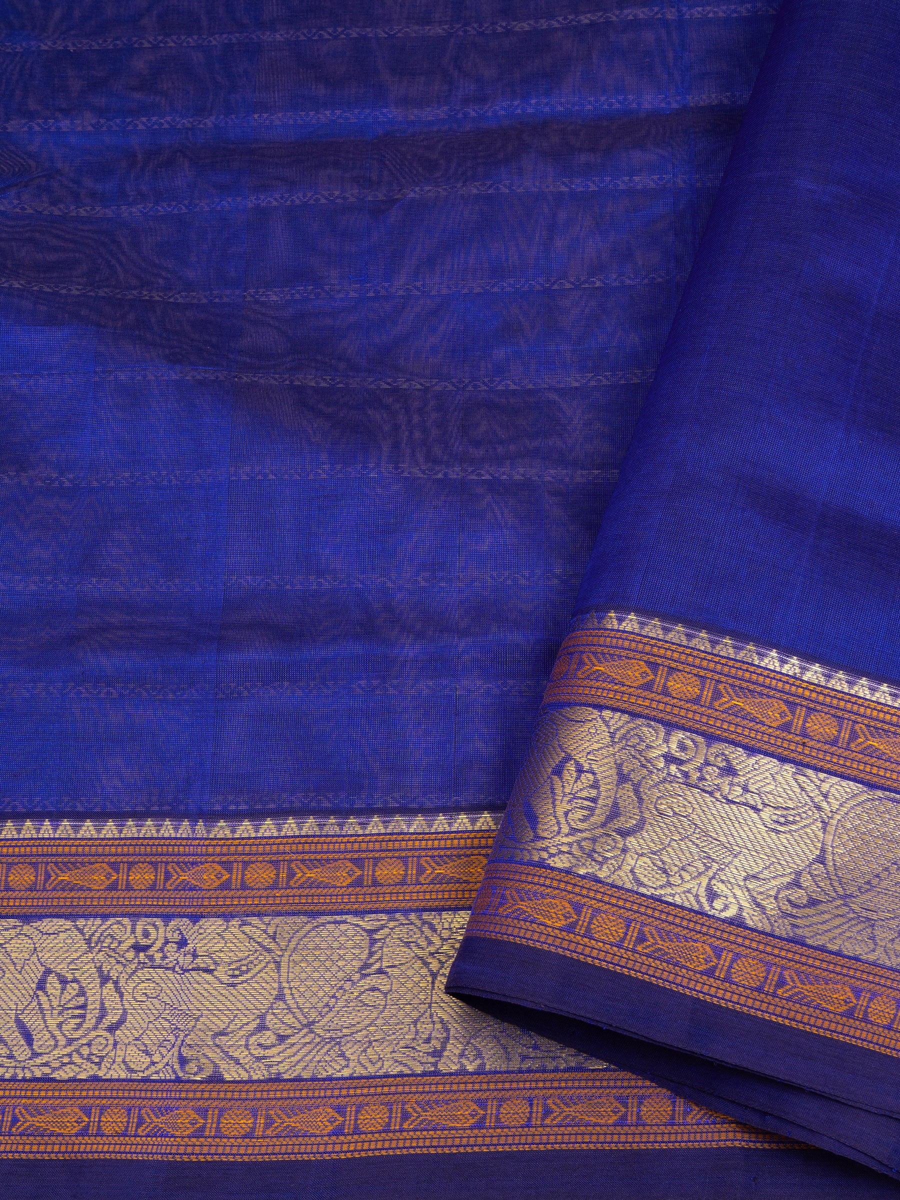MS blue veldhari / Silk Cotton Saree CLSA9579