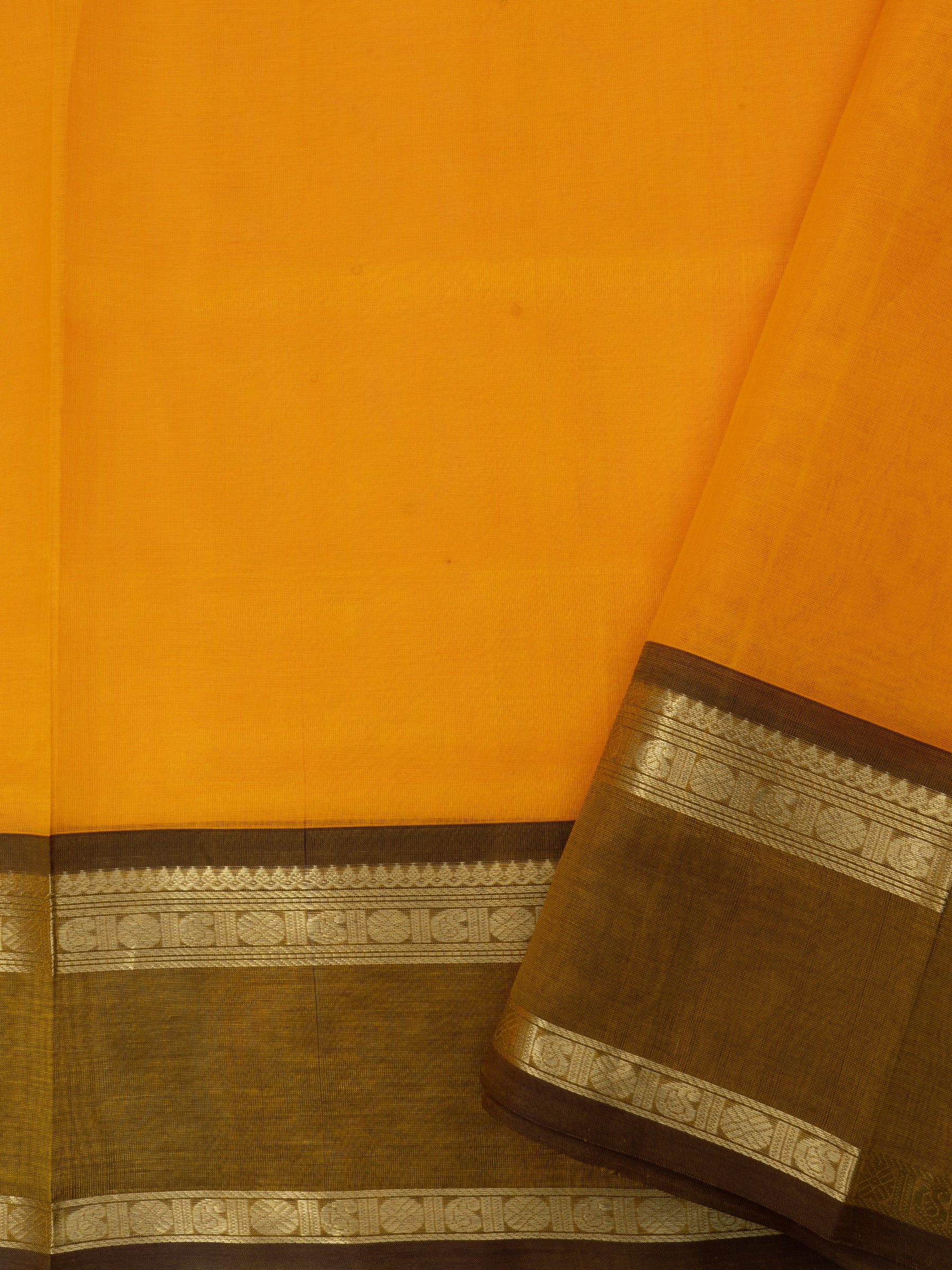 Mango yellow kattam / Silk Cotton Saree CLSA9682