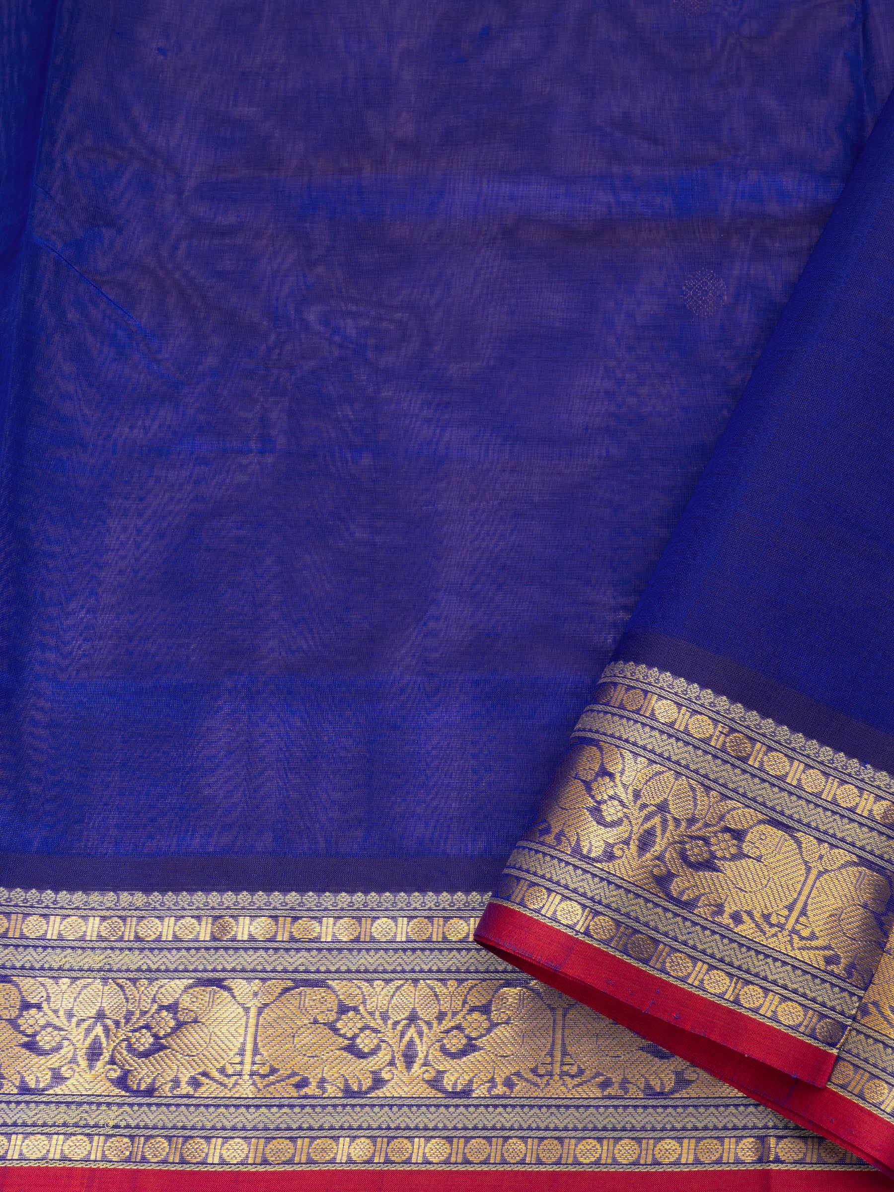 Blue getti border / Silk Cotton Saree CLSA9683