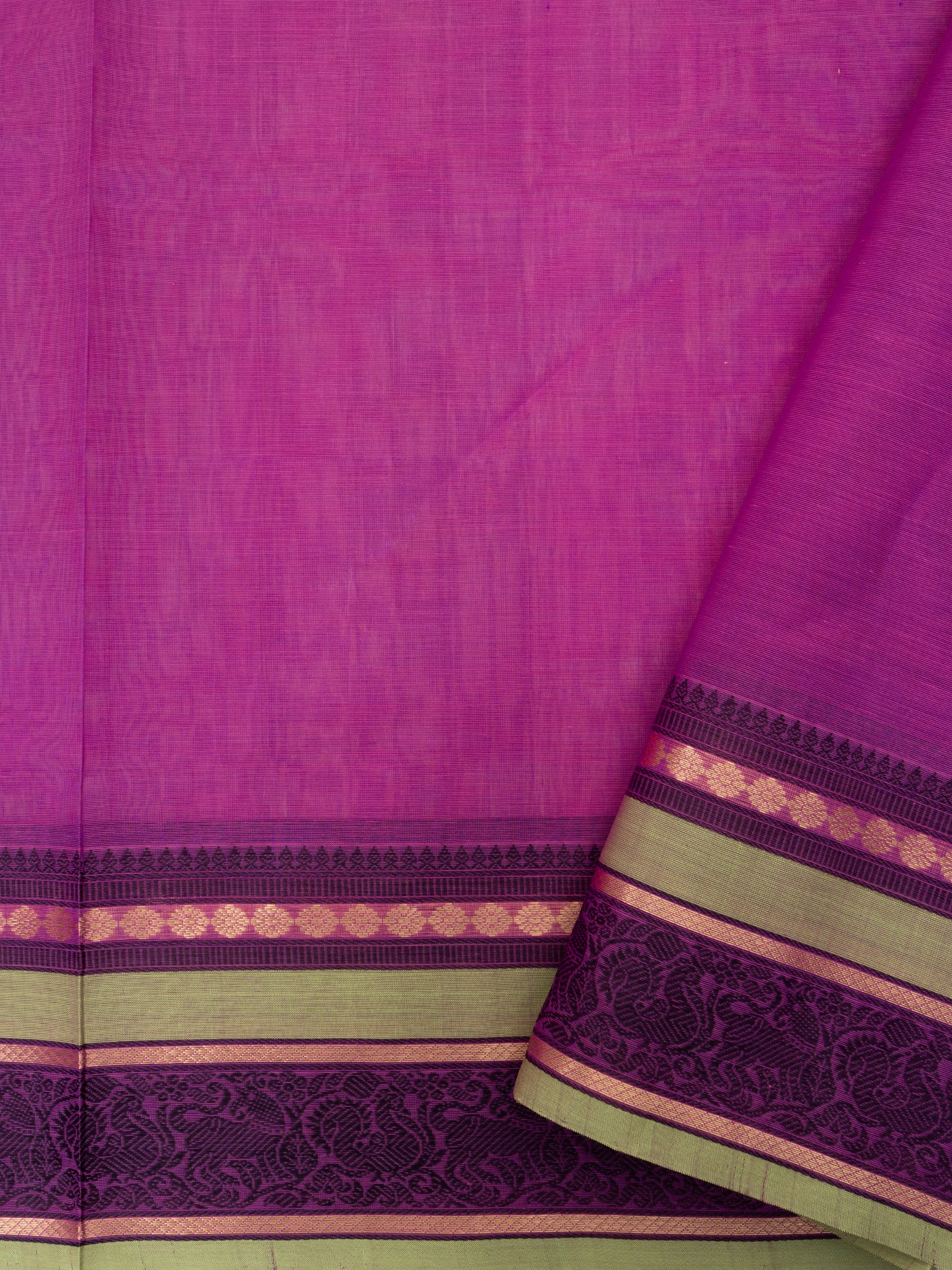 Purple kattam / Silk Cotton Saree CLSA9689