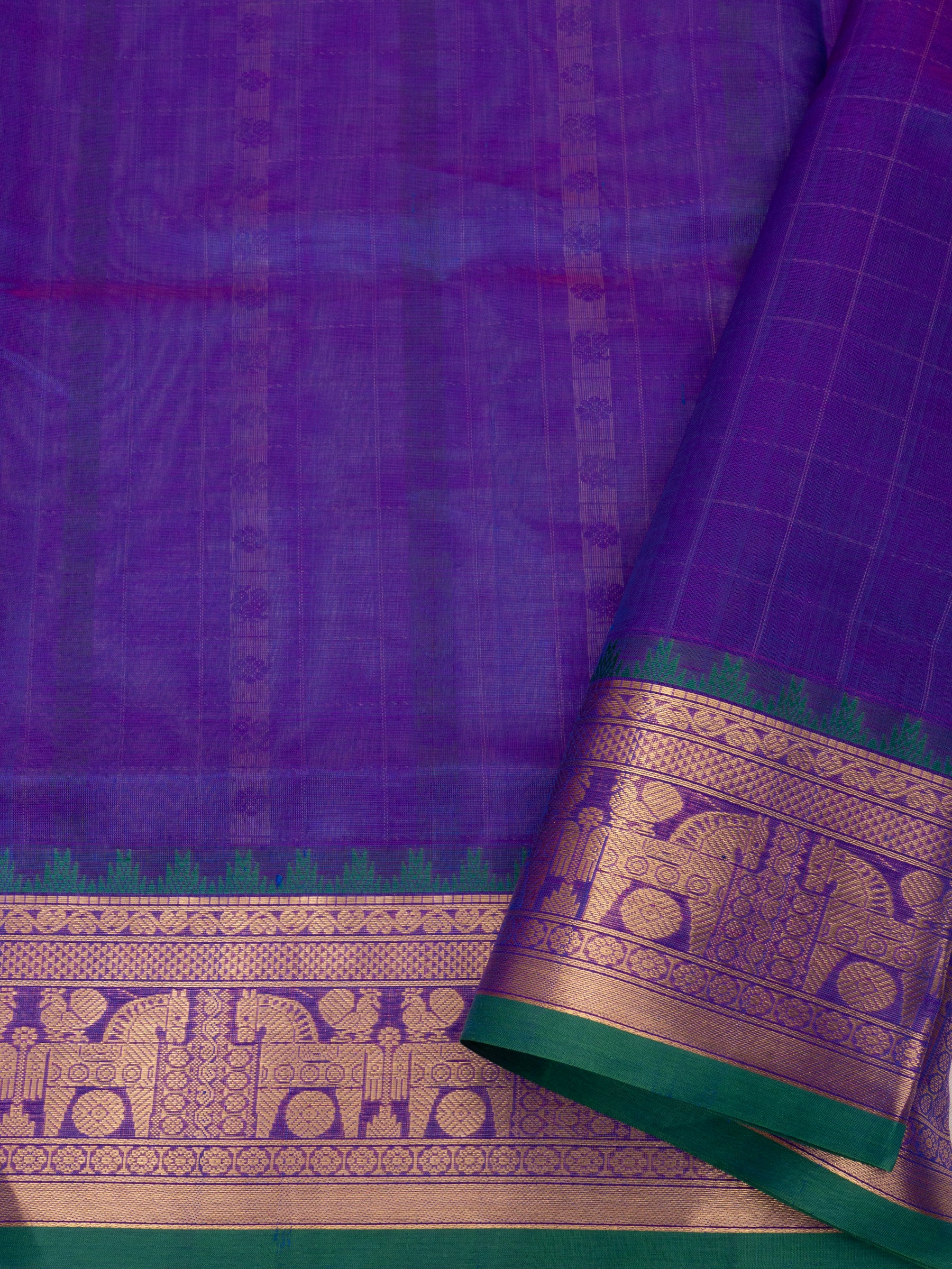 Purple lakshambutta/ Silk Cotton Saree CLSA9725