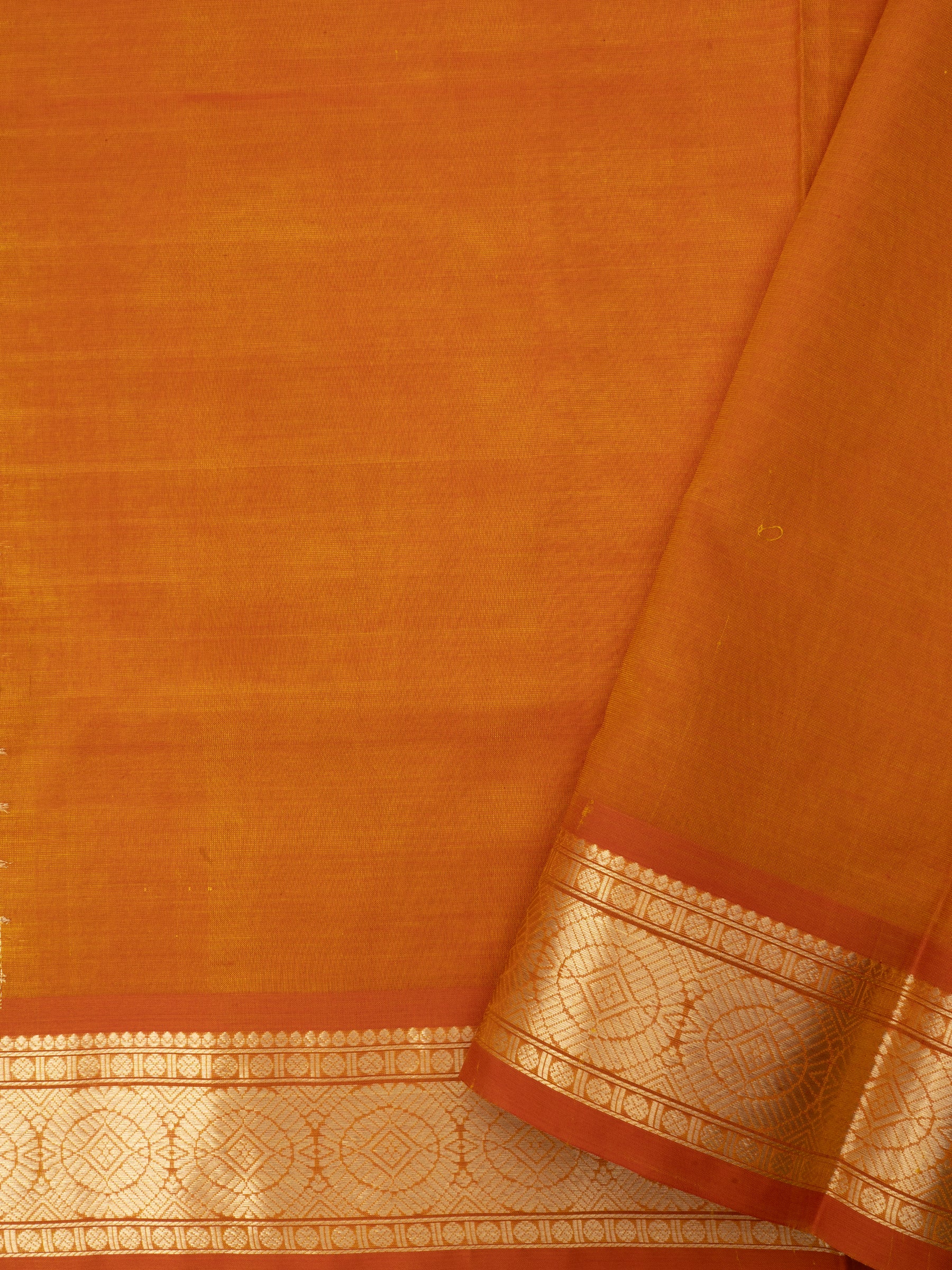 Rustic orange veldhari / Premium Silk Cotton Saree CLSA9745