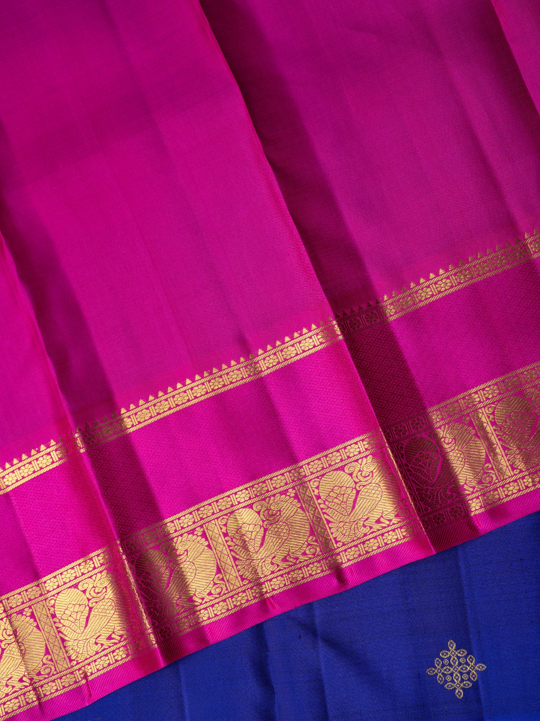 Royal blue Kolam Butta / Kanjipuram Silk Saree CLSA9906